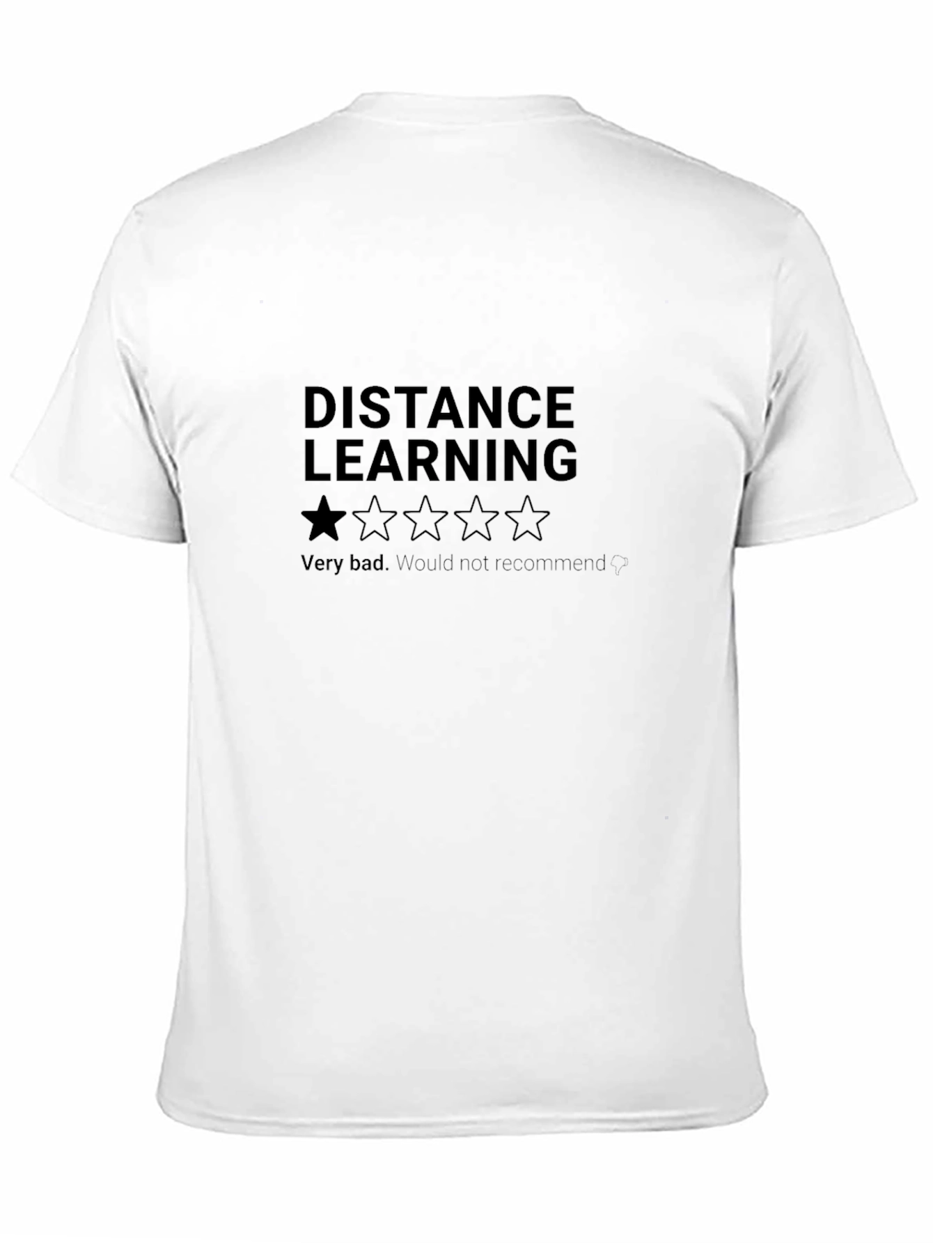 Black Distance Learning One-Star Review Graphic Tee view 11