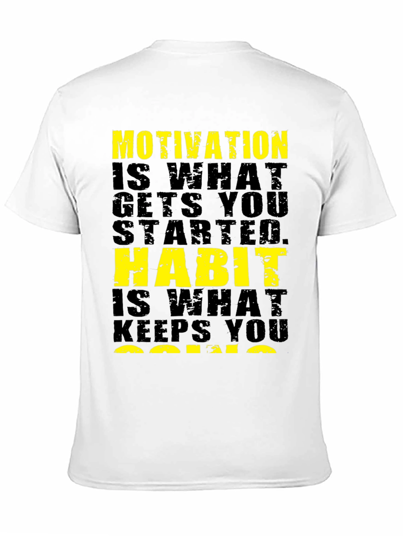 Black Motivational Quote Black T-Shirt view 11