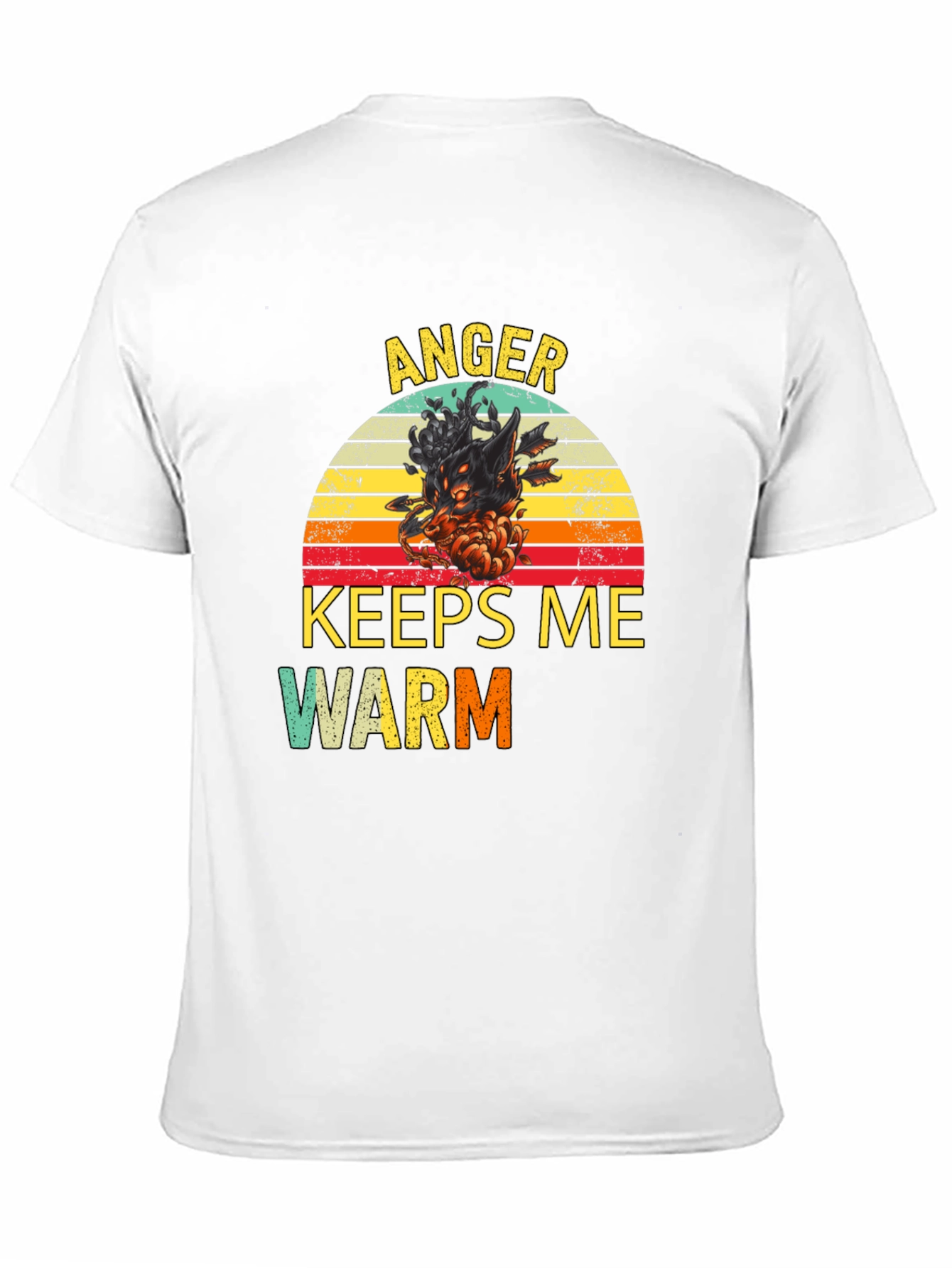 Black Anger Keeps Me Warm T-Shirt view 11