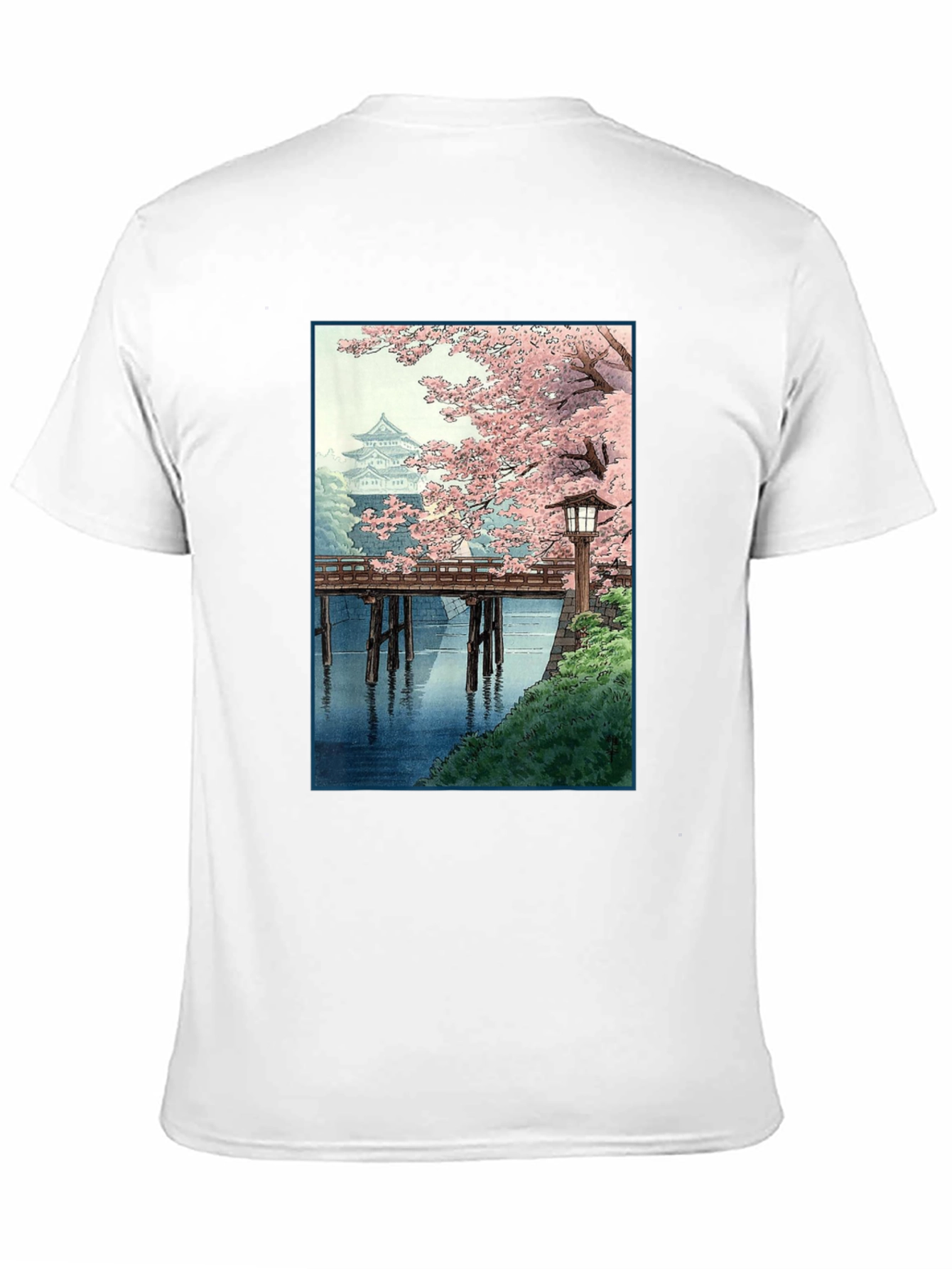Black Japanese Cherry Blossom T-Shirt view 11