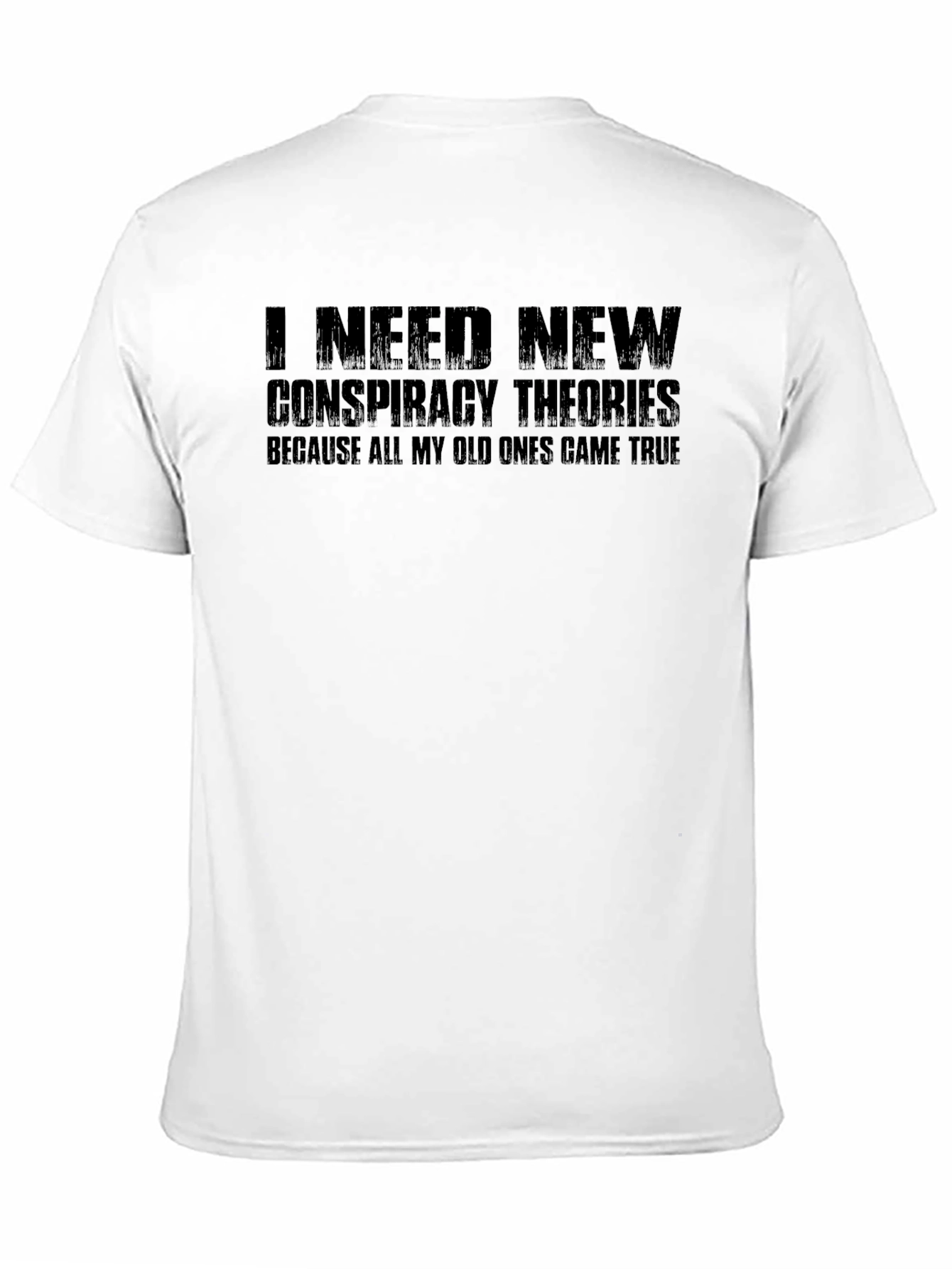 Black Conspiracy Theories Graphic Tee - Black Novelty T-Shirt view 11