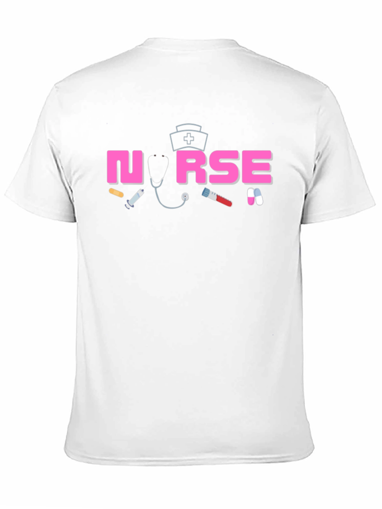 Black Nurse Graphic T-Shirt, Medical Theme Apparel view 11