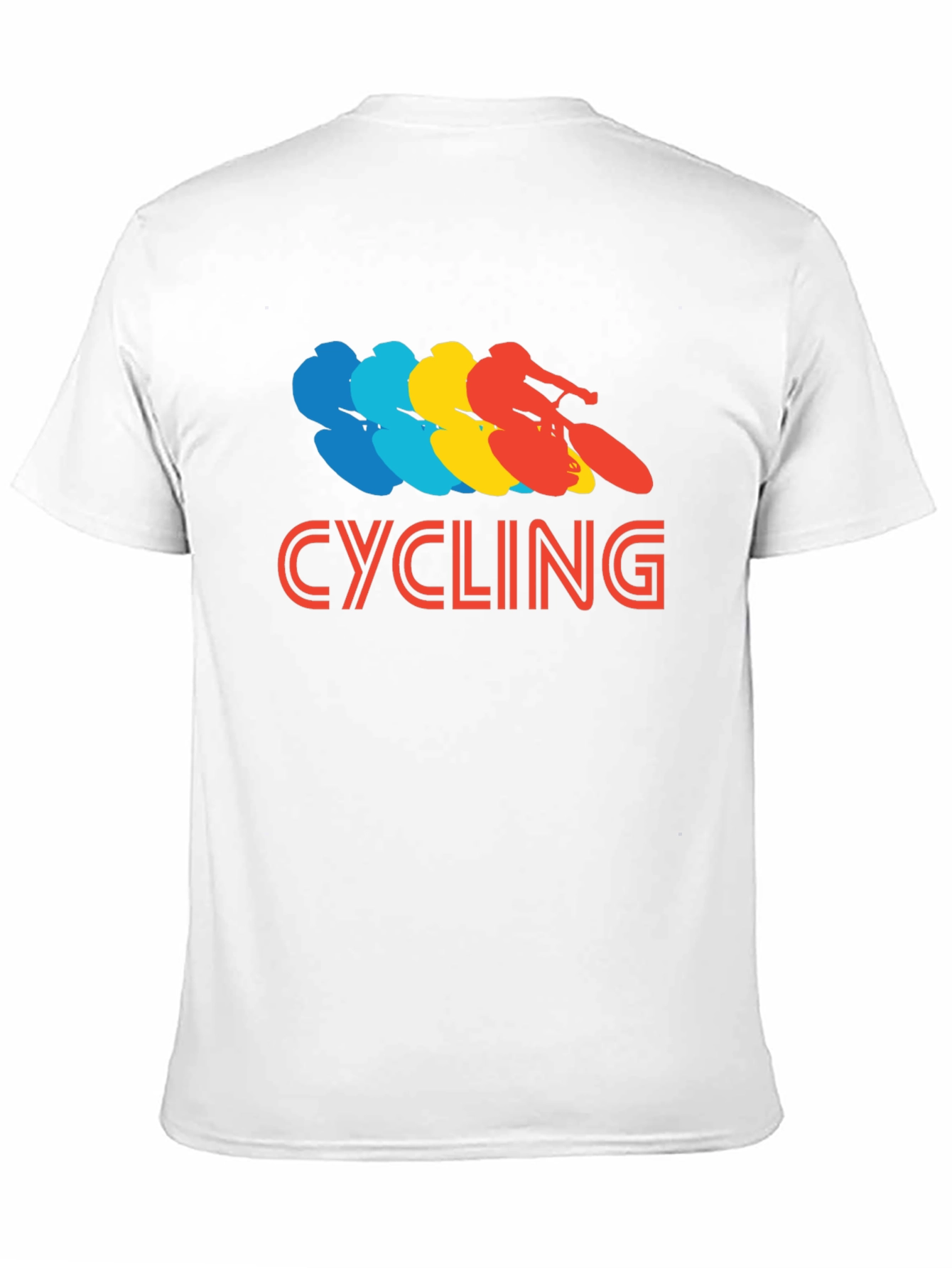 Black Retro Cycling Graphic Tee - Black Cotton T-Shirt view 11