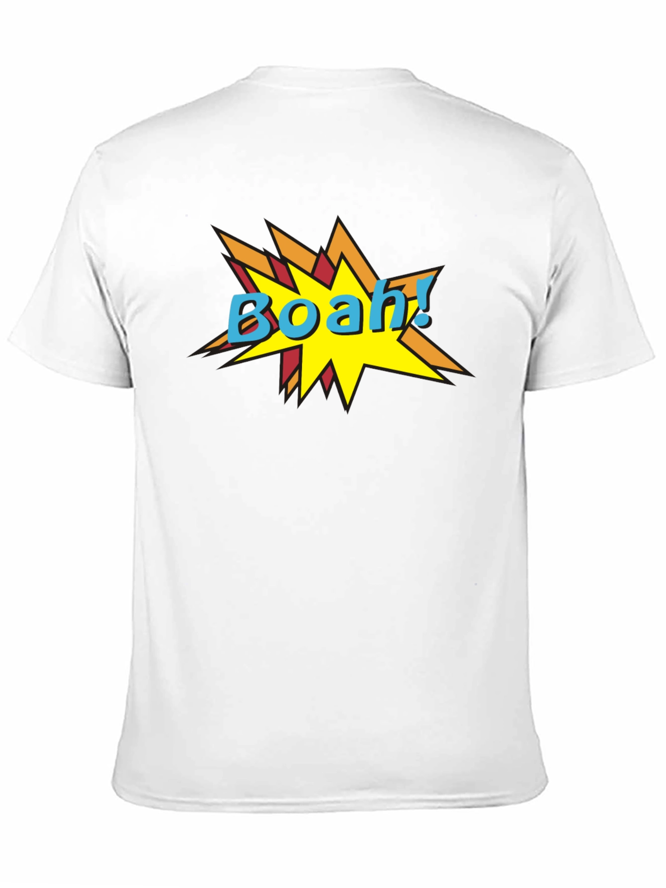 Black BOAH! Comic Style Graphic Print Black T-Shirt view 11