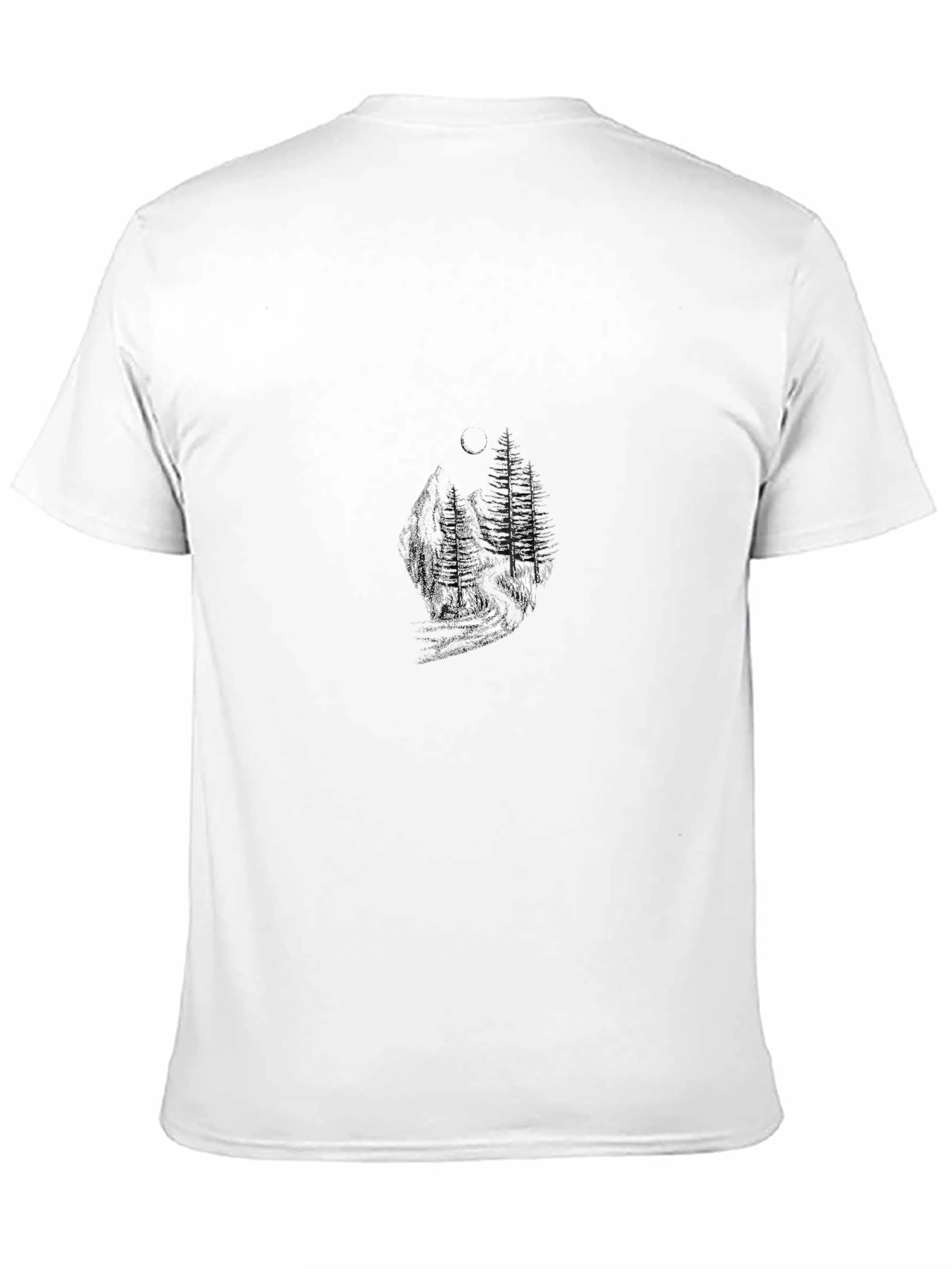 Black Nature Inspired Graphic Tee - Black Cotton Blend view 11