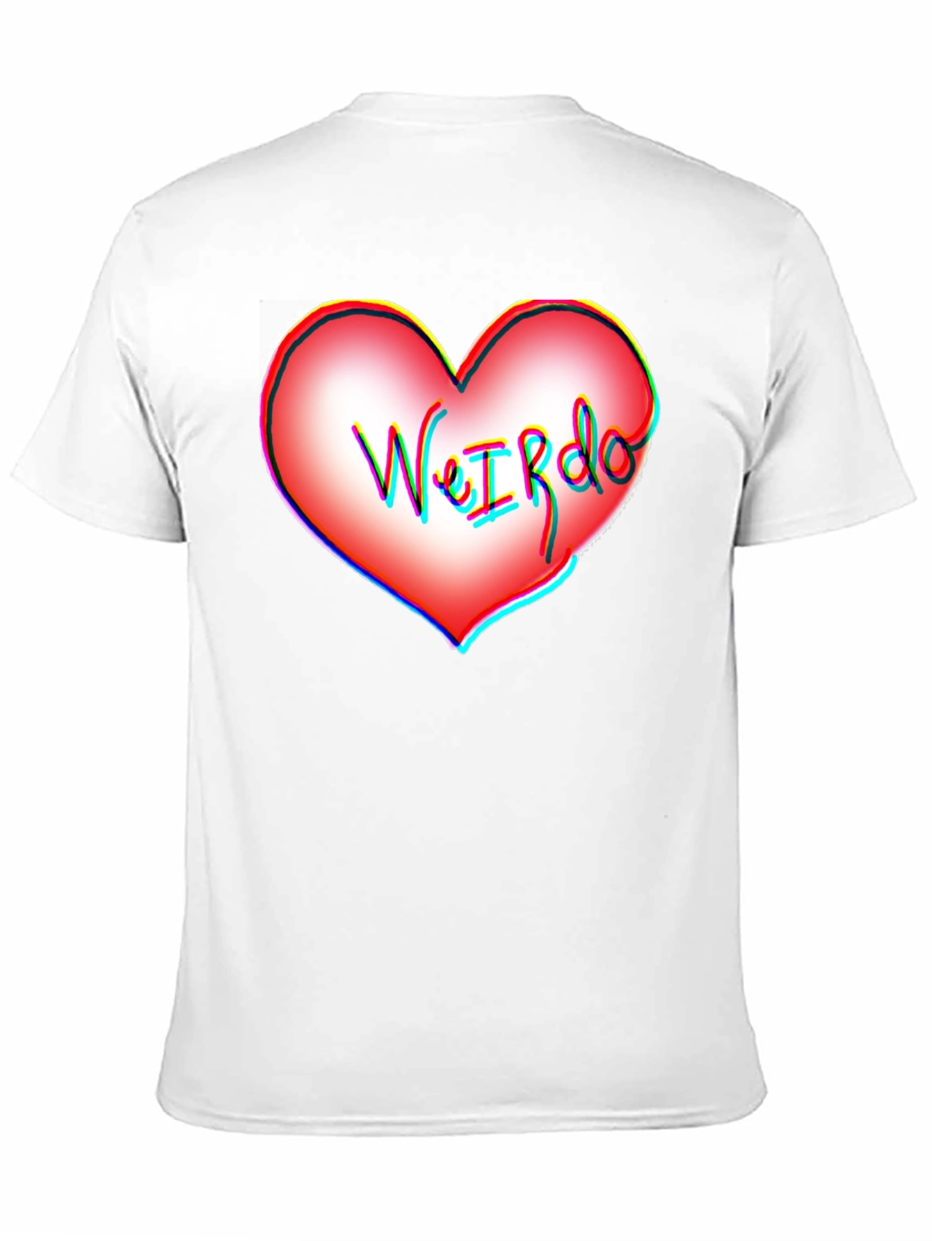 Black WeIRdo Heart Graphic T-Shirt - Unique Design view 11