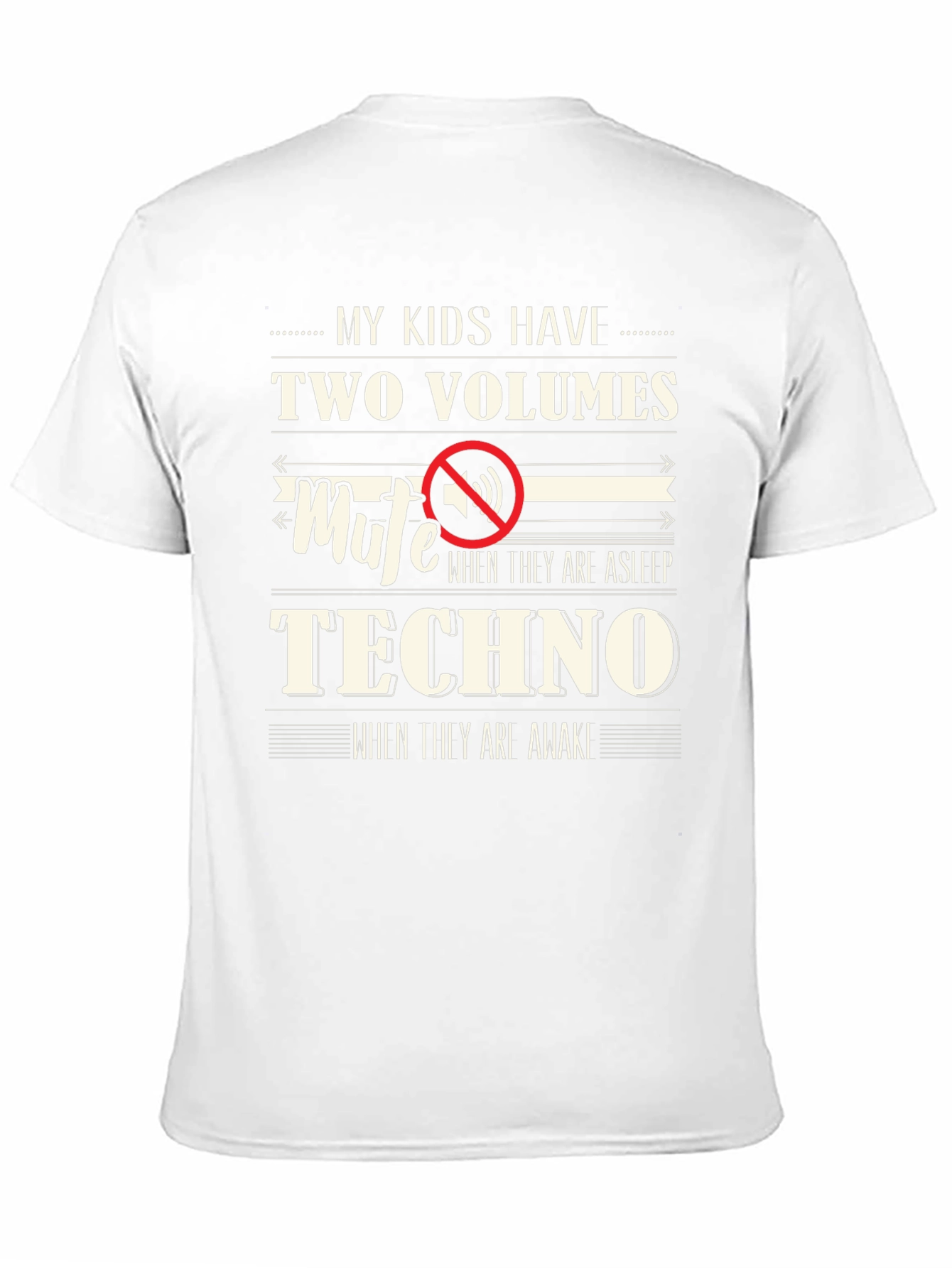 Black Funny Parent T-Shirt: My Kids Two Volumes view 11