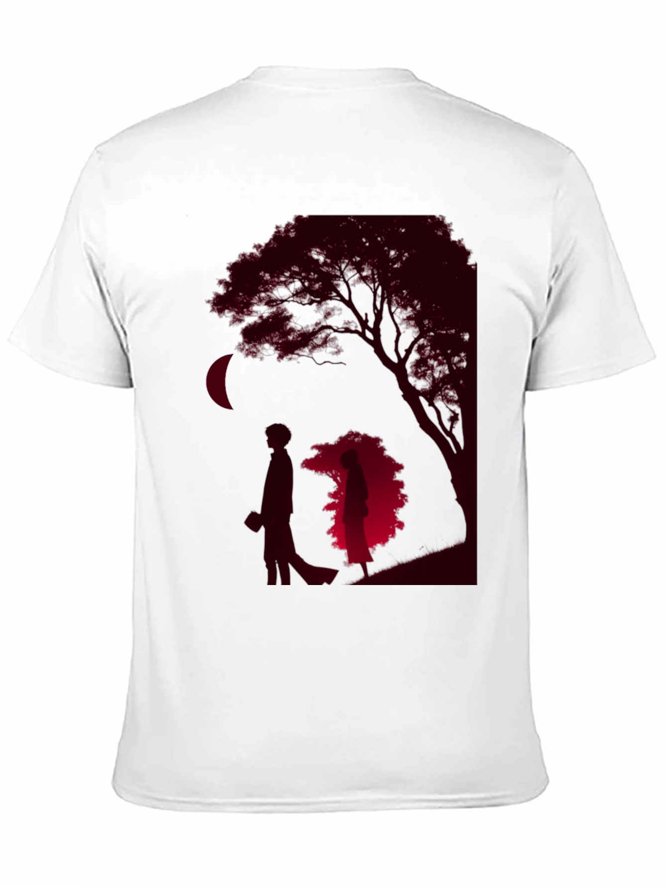 Black Romantic Silhouette Graphic Tee view 11