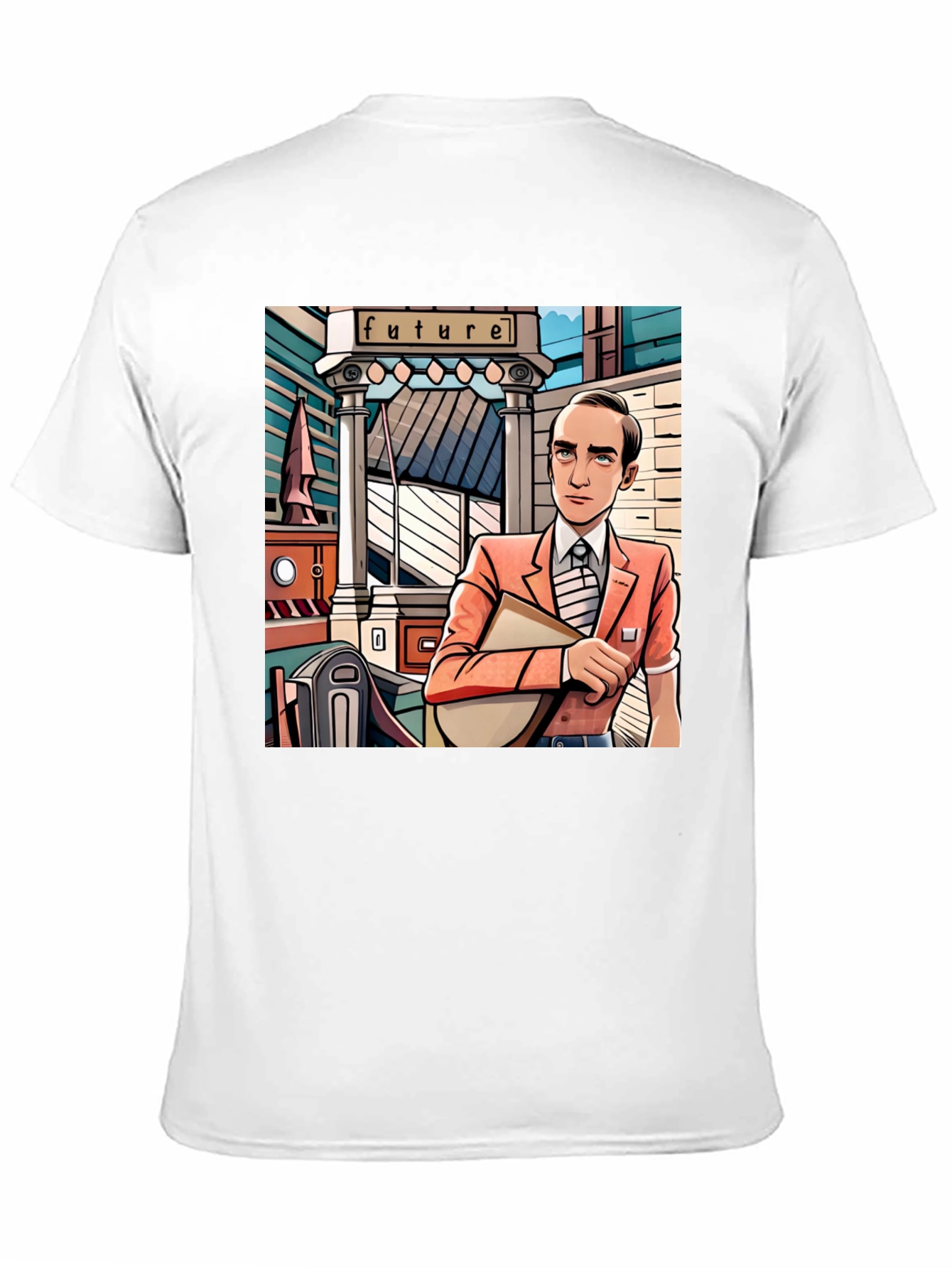 Black Cartoon Man Black T-Shirt view 11