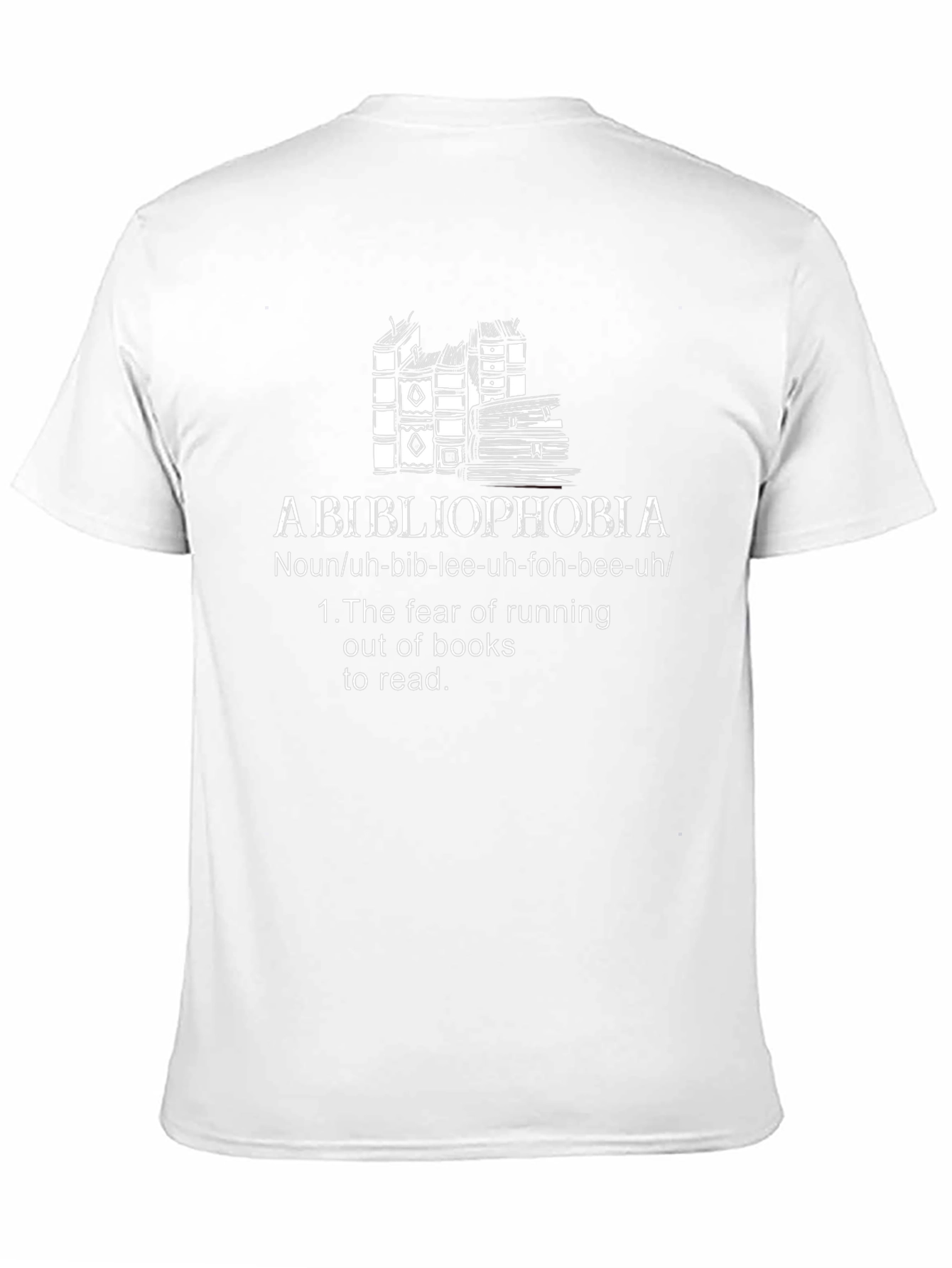 Black Bibliophobia Definition T-Shirt view 11