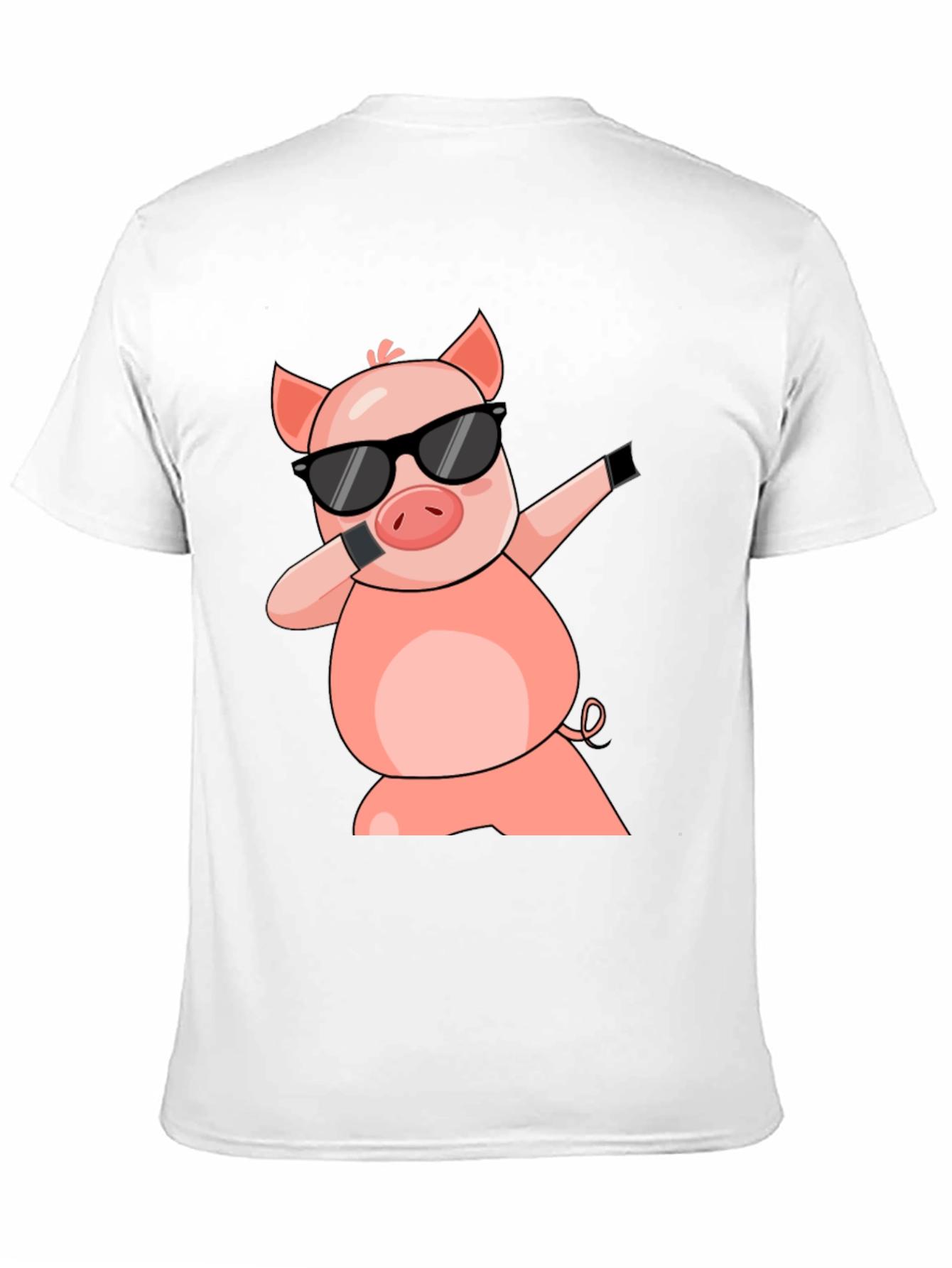 Black Dabbing Pig T-Shirt - Cool Cartoon Graphic Tee view 11