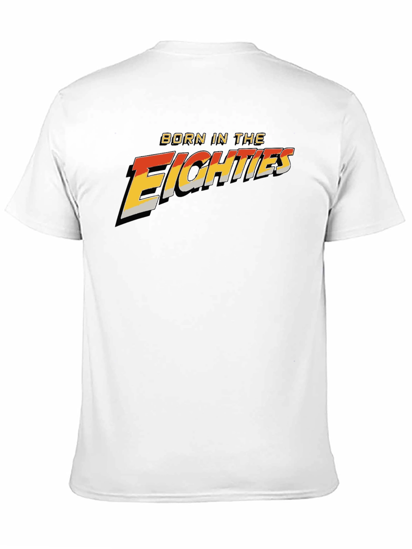 Black Born in the Eighties Retro T-Shirt view 11