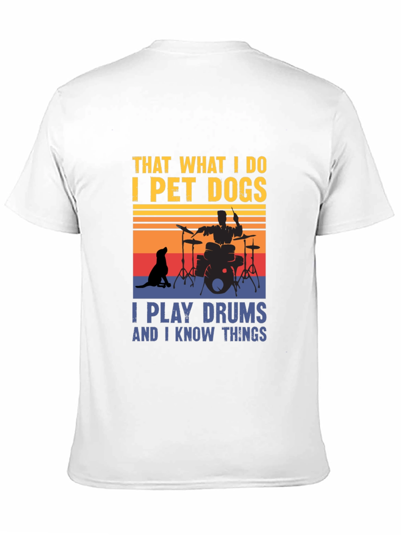Black Pet Dogs & Drums T-Shirt view 11