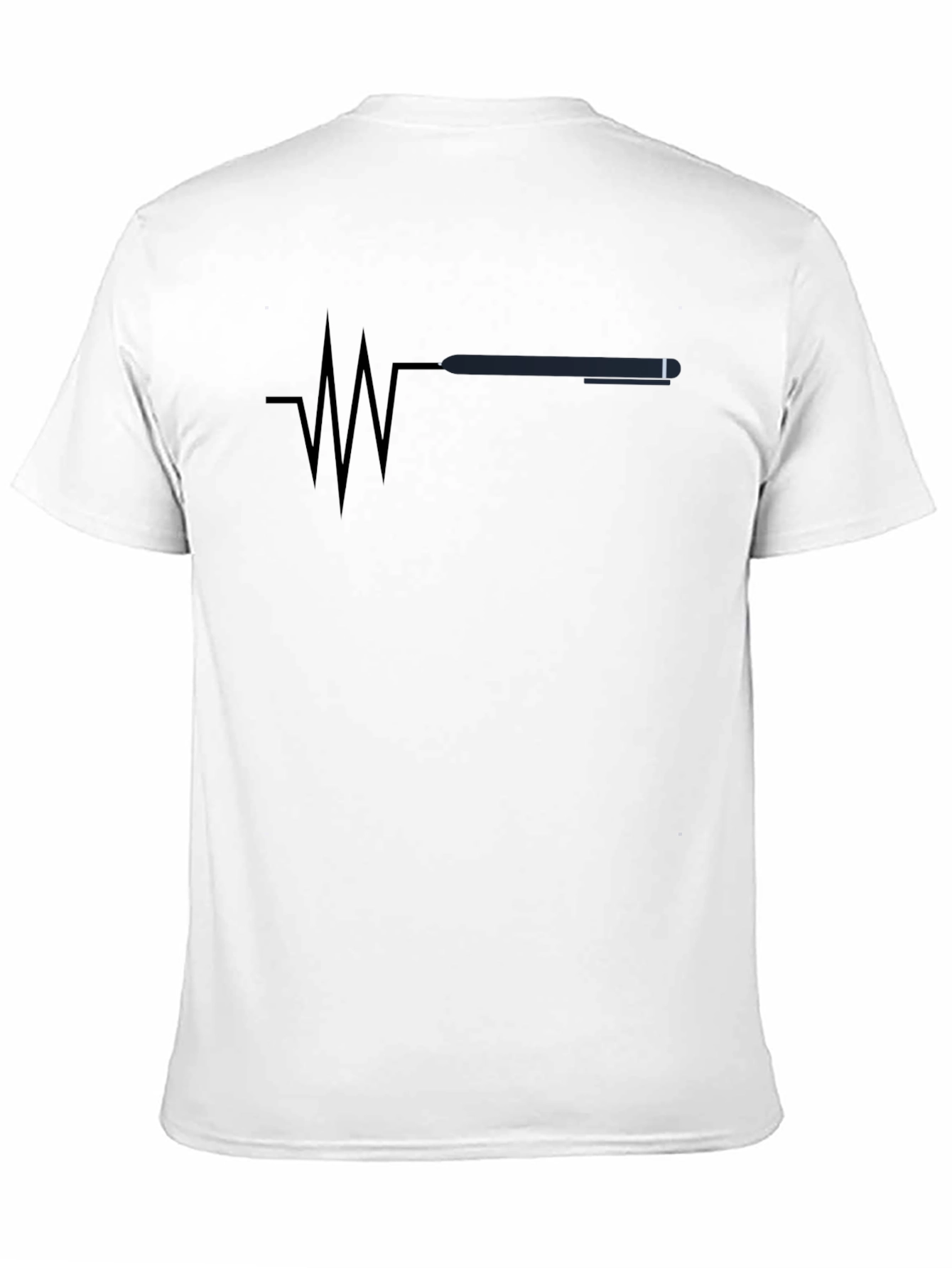 Black Pulse Pen Graphic Tee - Modern Black T-Shirt view 11