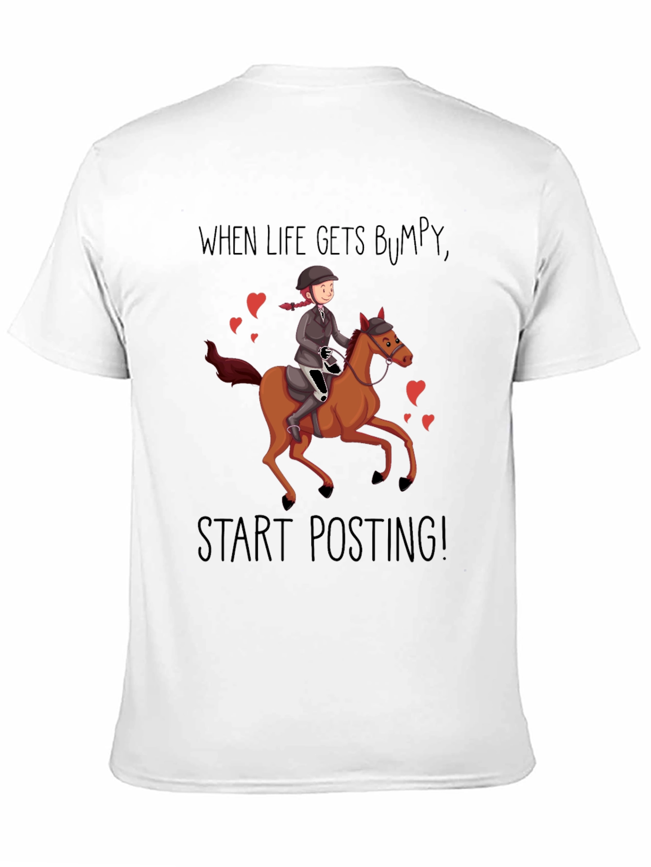 Black Equestrian T-Shirt - When Life Gets Bumpy view 11