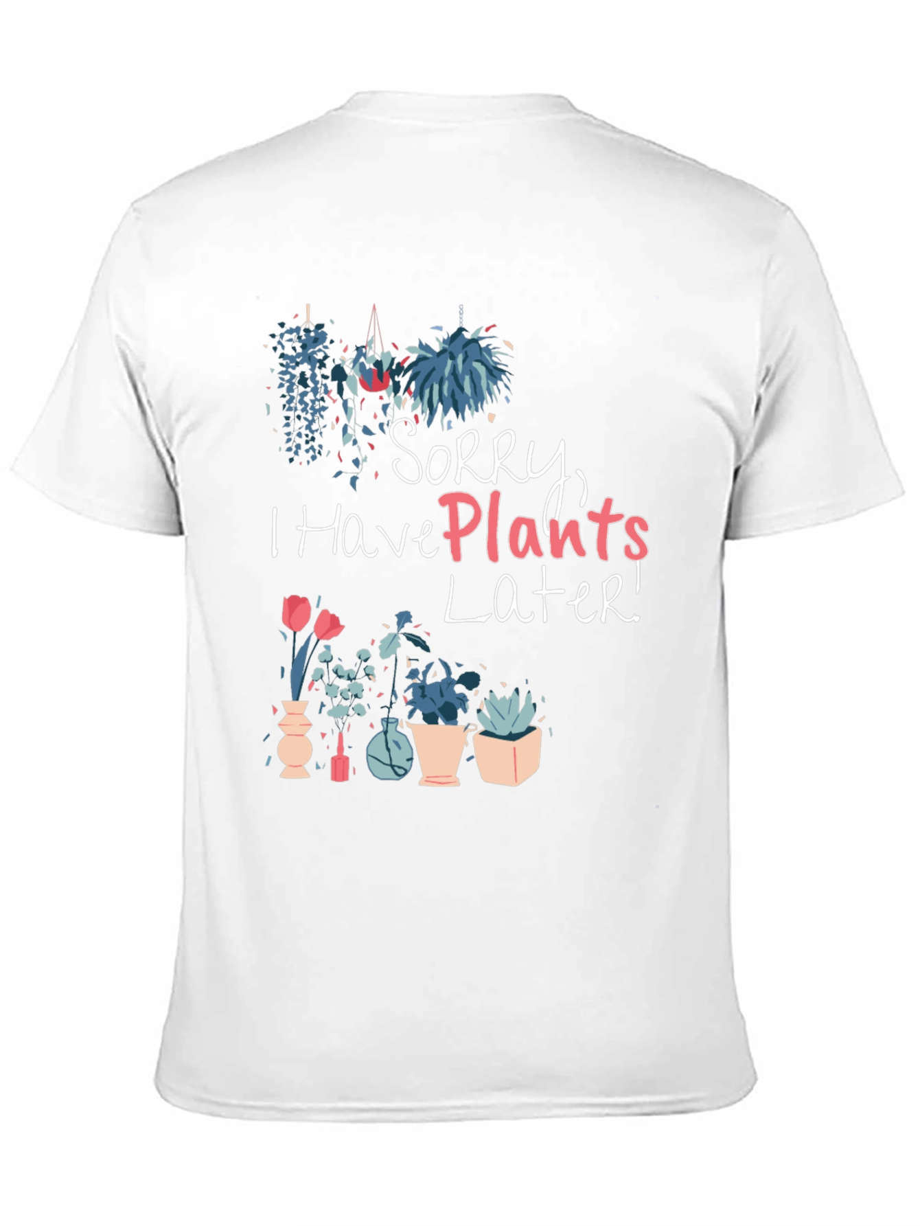 Black Plant Lover Graphic Tee - Sorry I Have Plants Later view 11
