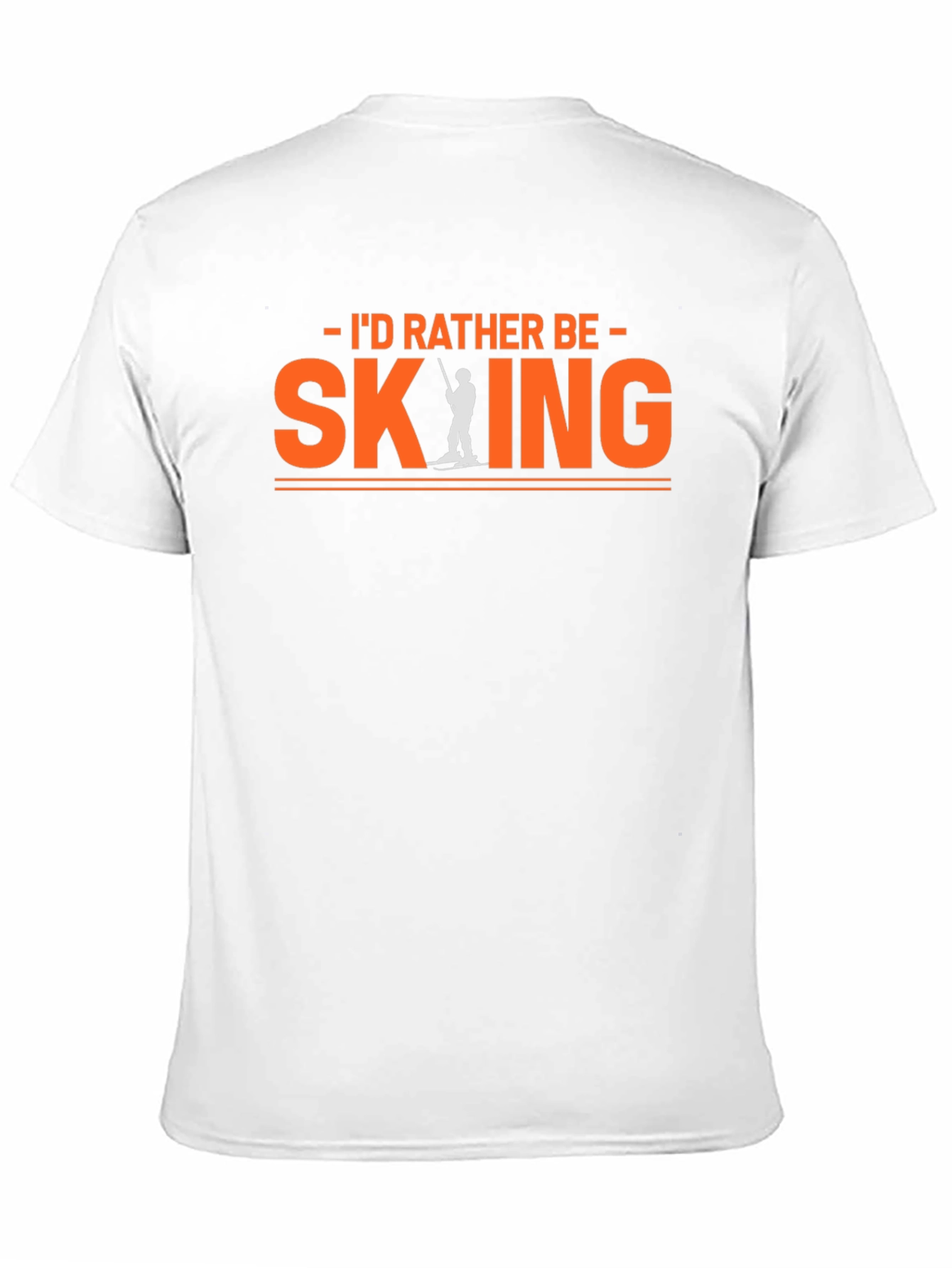 Black I'd Rather Be Skiing T-Shirt view 11