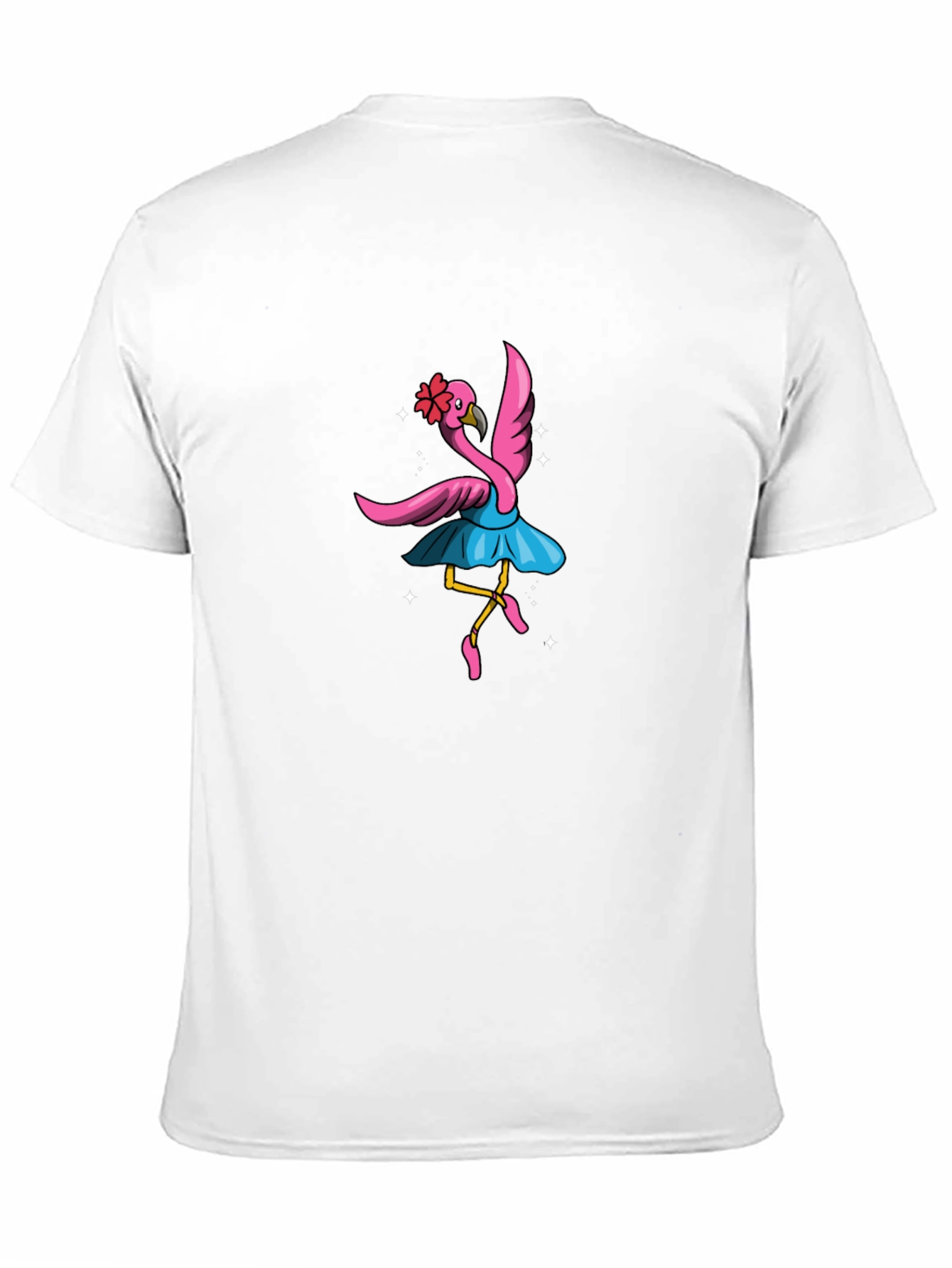Black Dancing Flamingo Graphic Tee - Black Cotton Shirt view 11