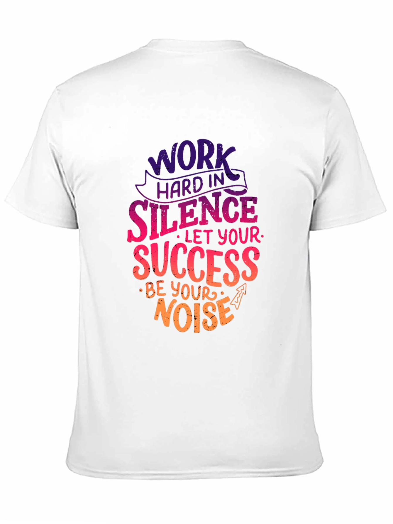 Black Work Hard in Silence T-Shirt Motivational Quote Tee view 11