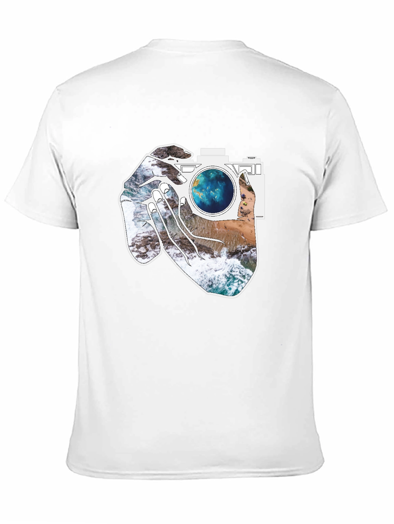Black Camera Beach Scene Graphic Tee - Black view 11