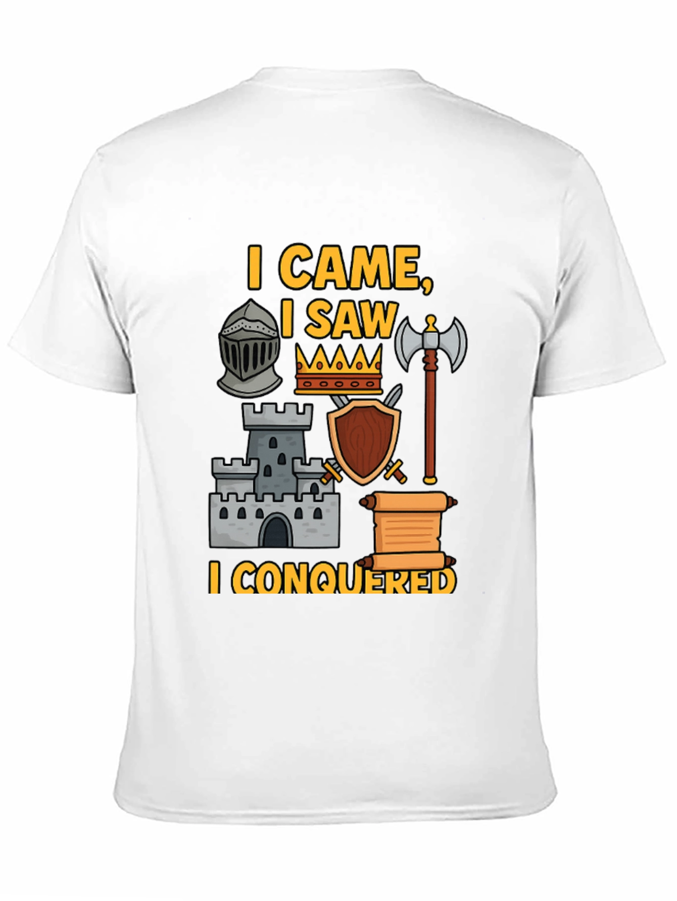 Black I Came, I Saw, I Conquered Graphic T-Shirt view 11