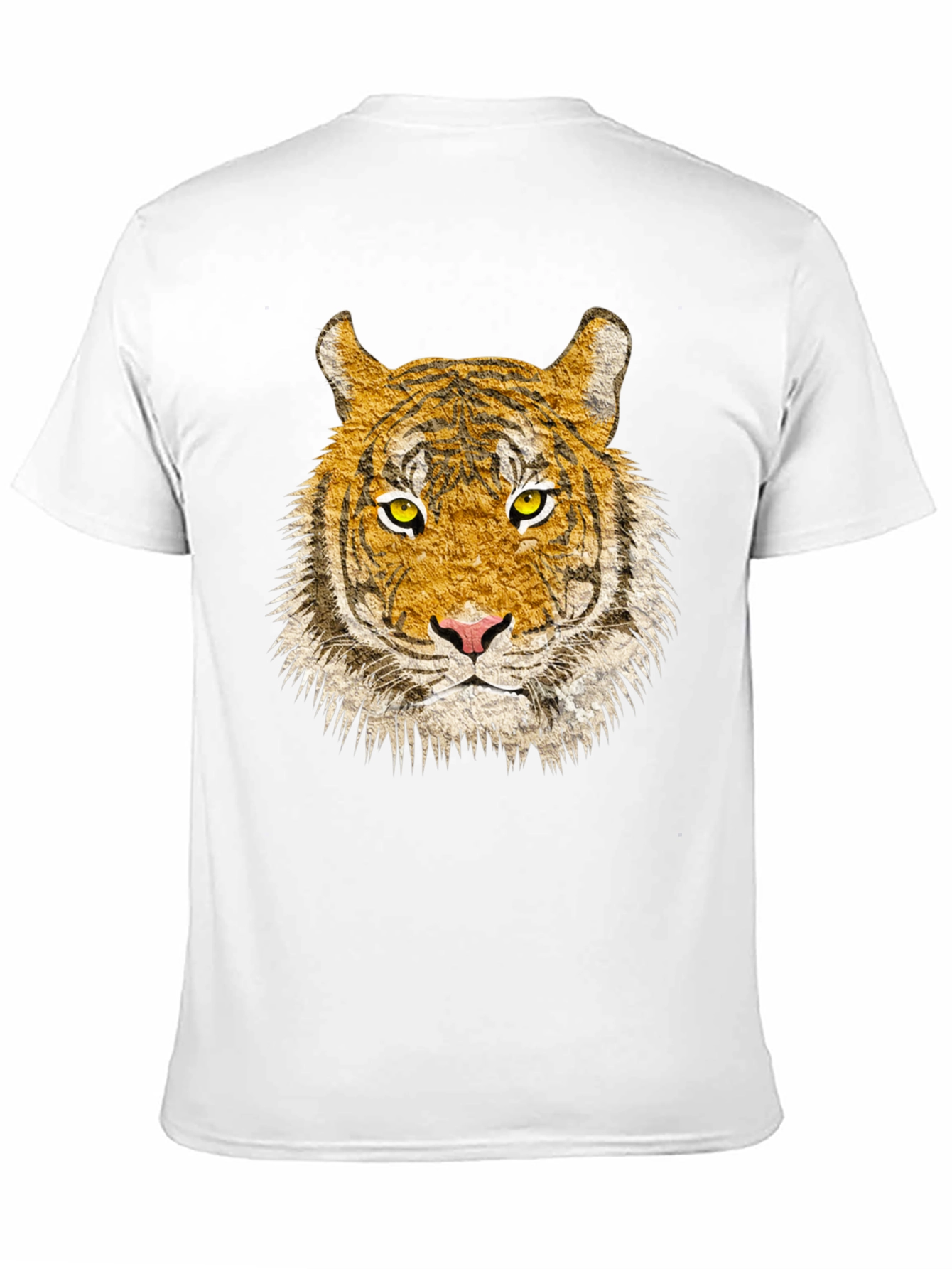 Black Tiger Face Graphic Print Black T-Shirt view 11