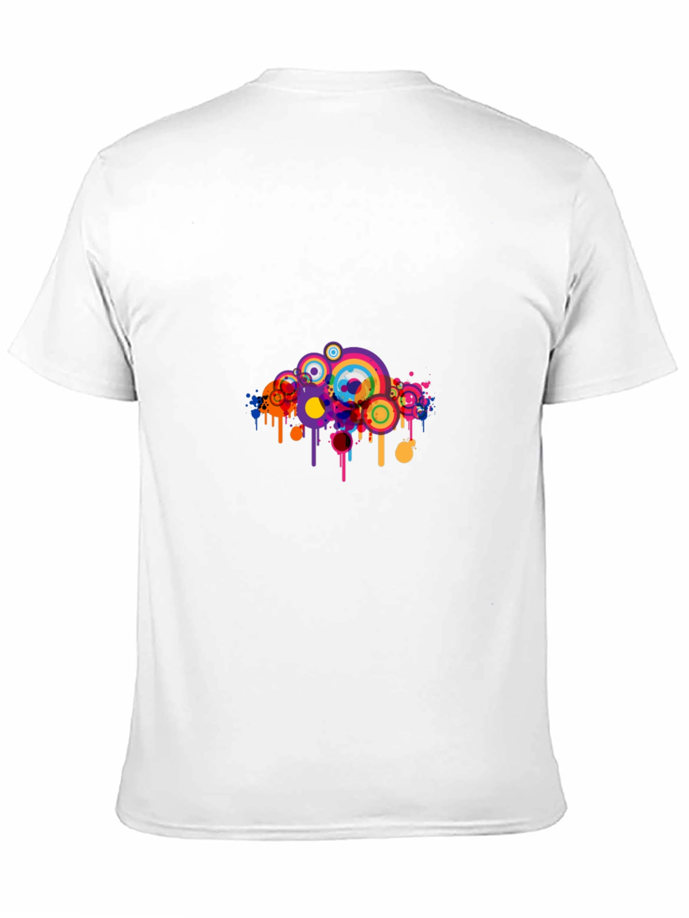 Black Black T-Shirt with Colorful Circle Graphic view 11
