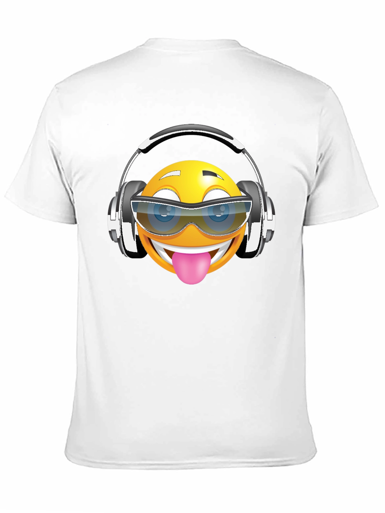 Black Funny Emoji Graphic Print T-Shirt view 11
