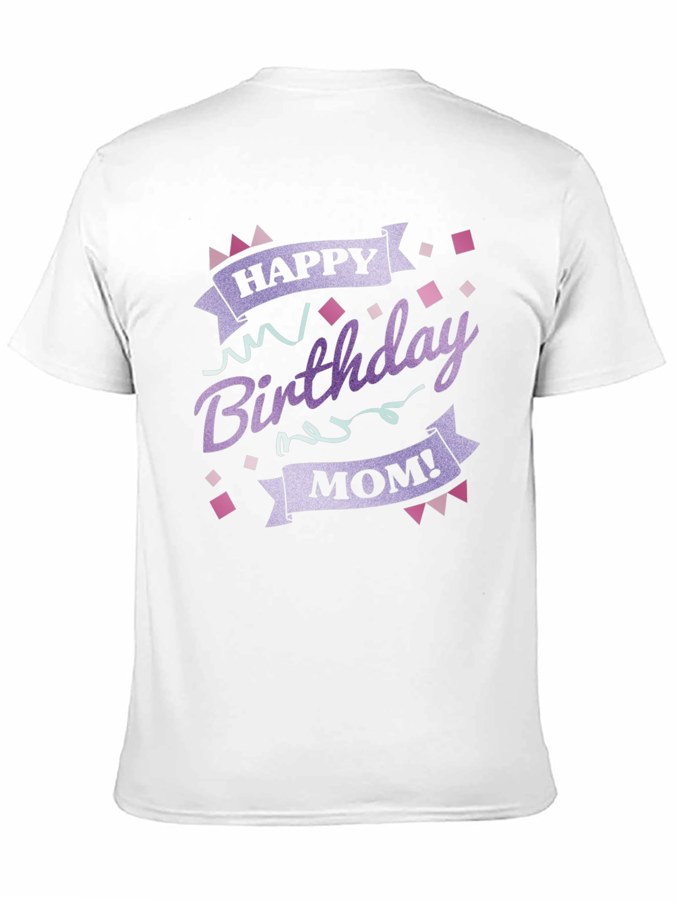 Black Happy Birthday Mom Graphic T-Shirt view 11