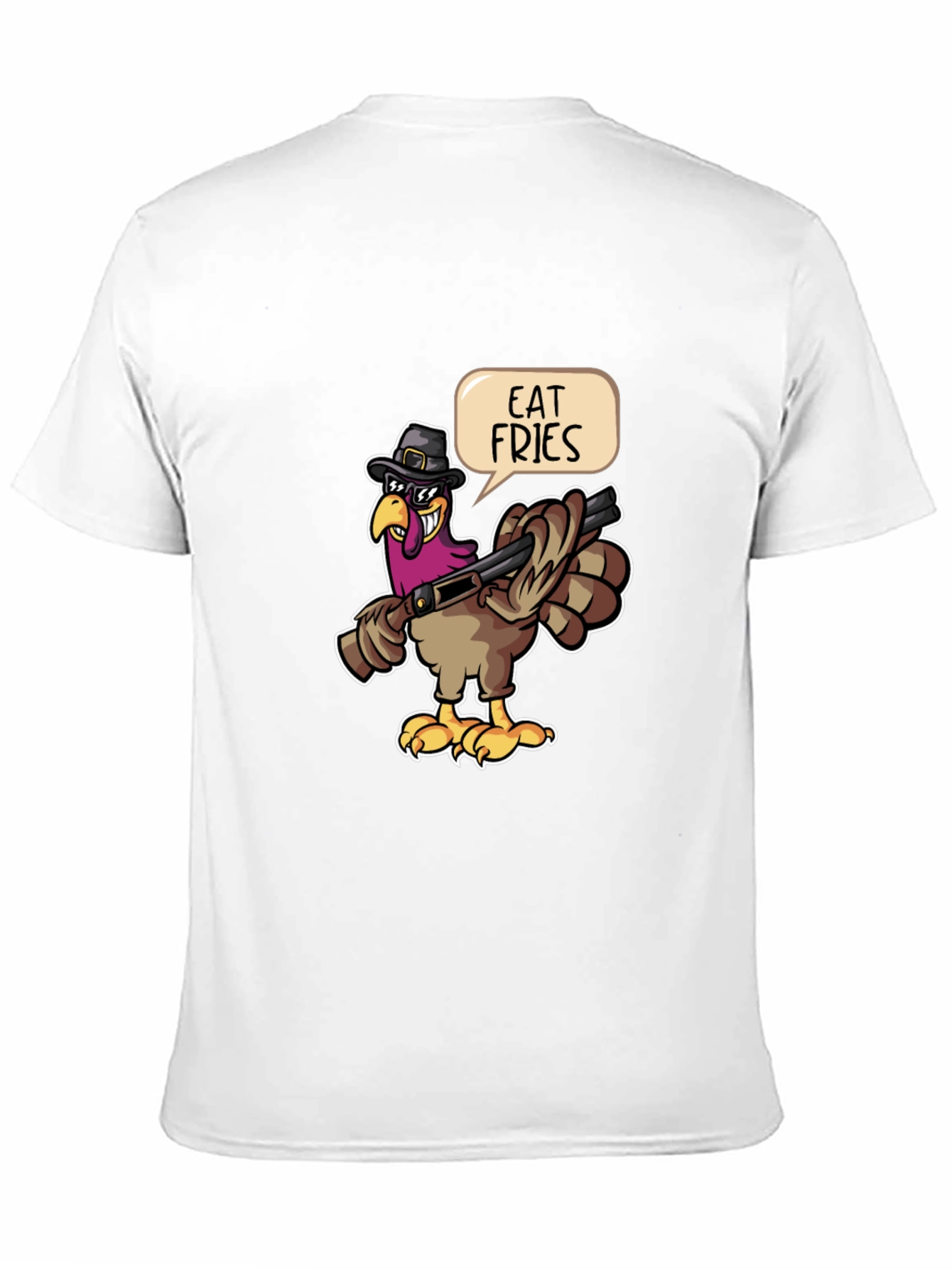 Black Eat Fries Turkey Graphic Tee view 11