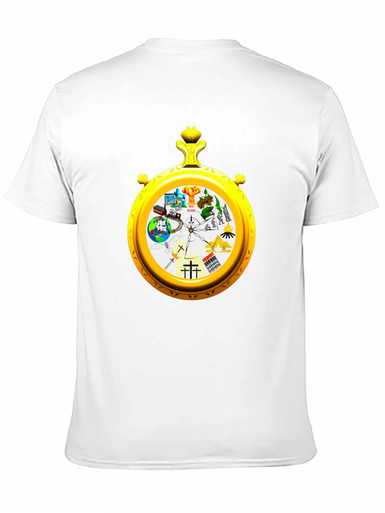 Black Novelty Evolution of Time Graphic Tee view 11