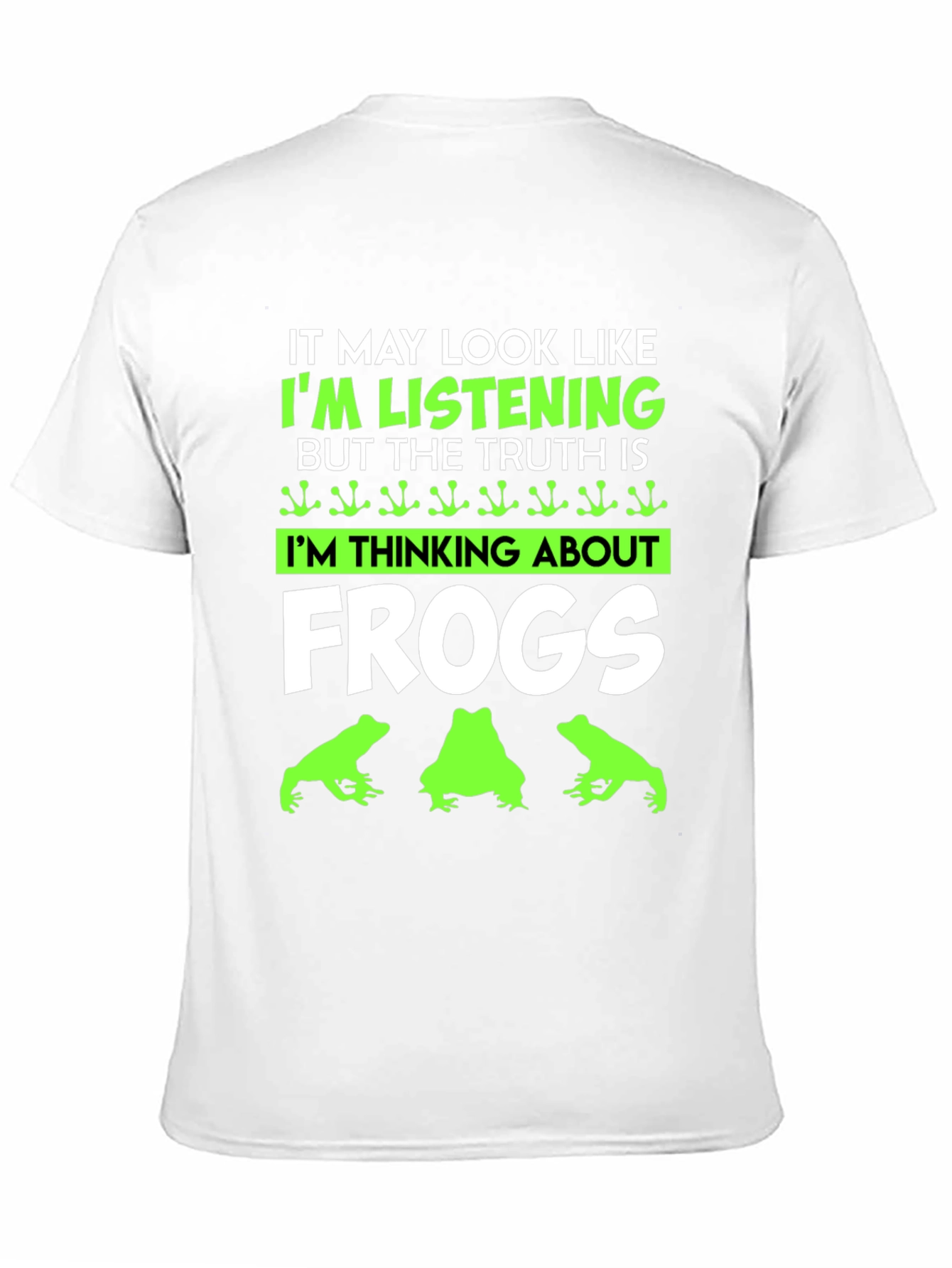 Black Frog Lover T-Shirt - Funny I'm Thinking About Frogs Tee view 11