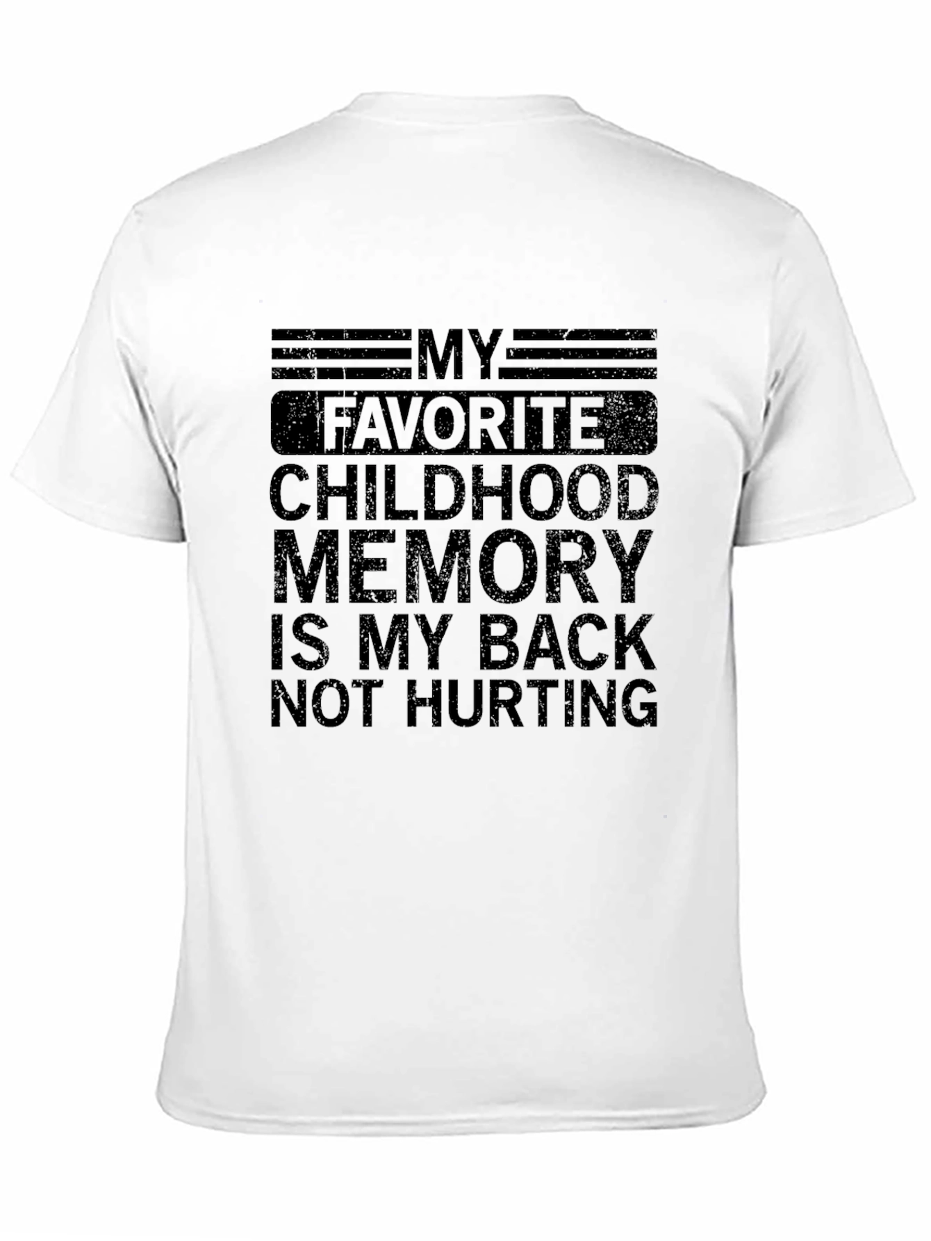 Black Funny Back Pain Childhood Memory T-Shirt view 11