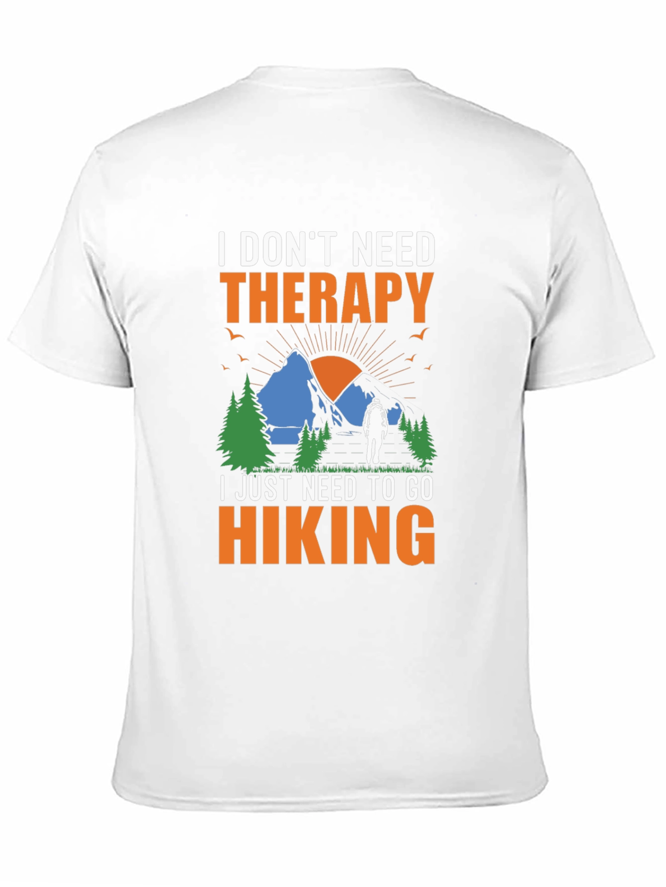 Black Hiking Therapy Graphic T-Shirt view 11