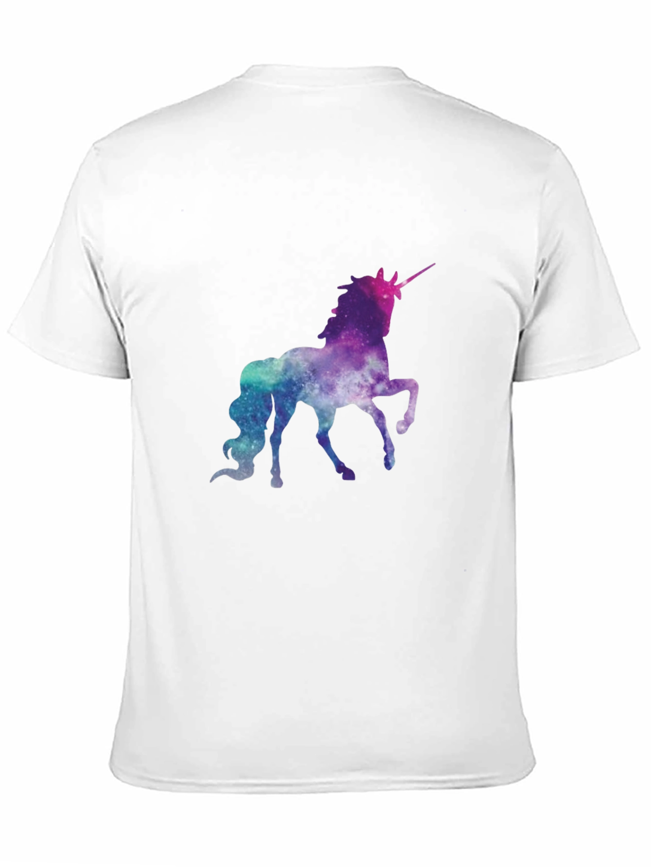 Black Galaxy Unicorn Graphic Tee - Black Cotton Shirt view 11