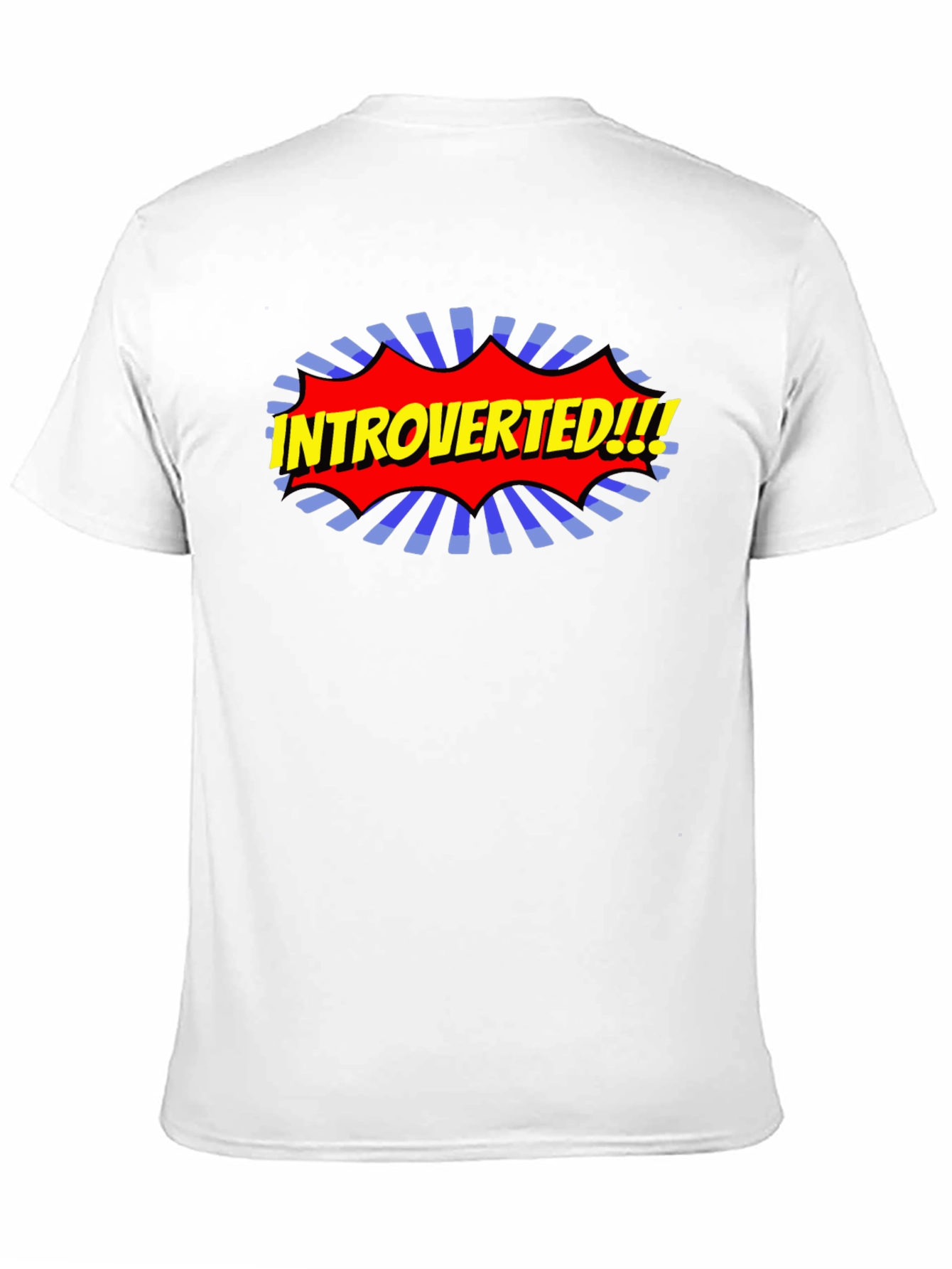 Black Introverted Comic Style T-Shirt view 11