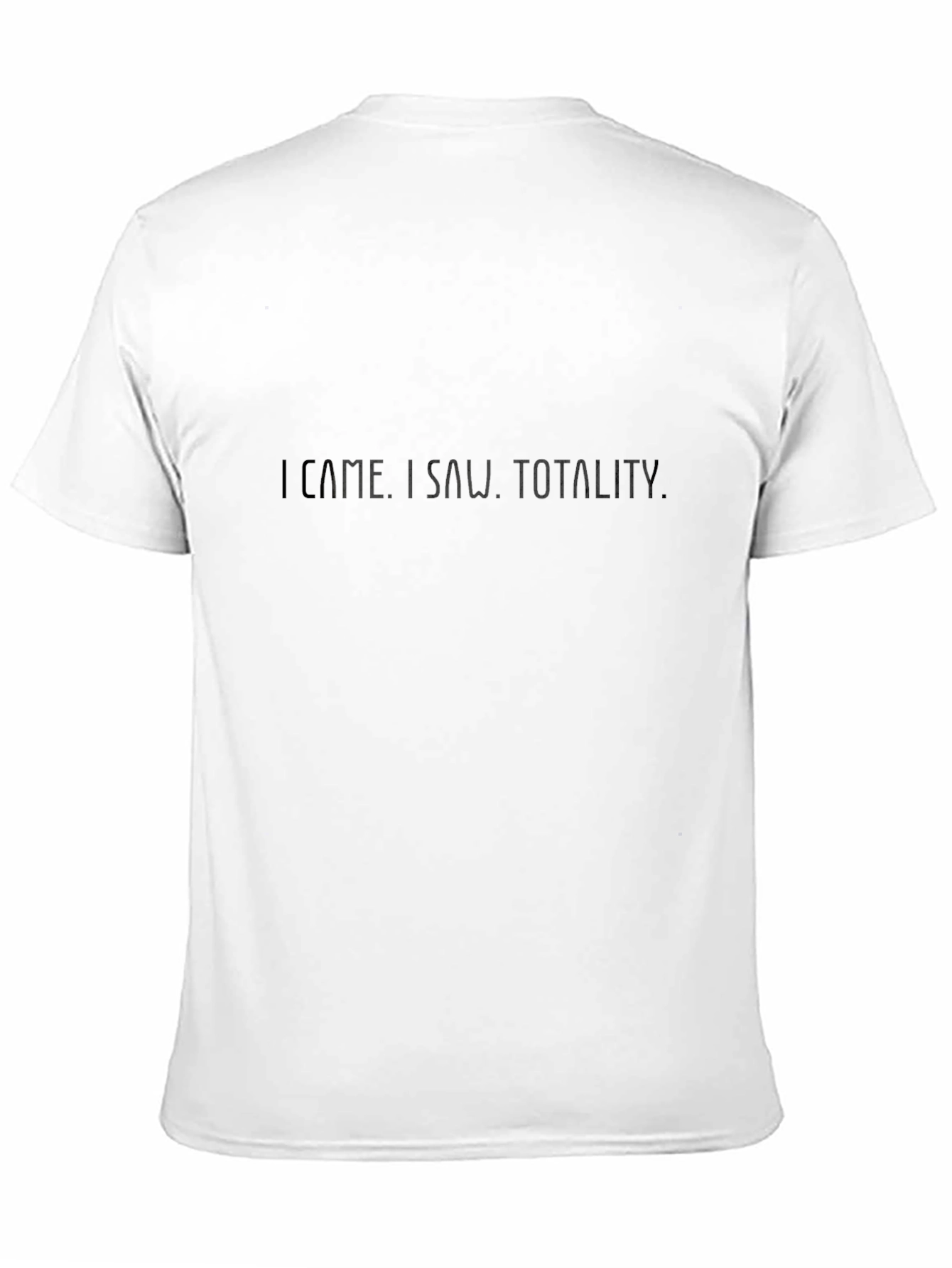 Black I Came. I Saw. Totality. Men's Black T-Shirt view 11