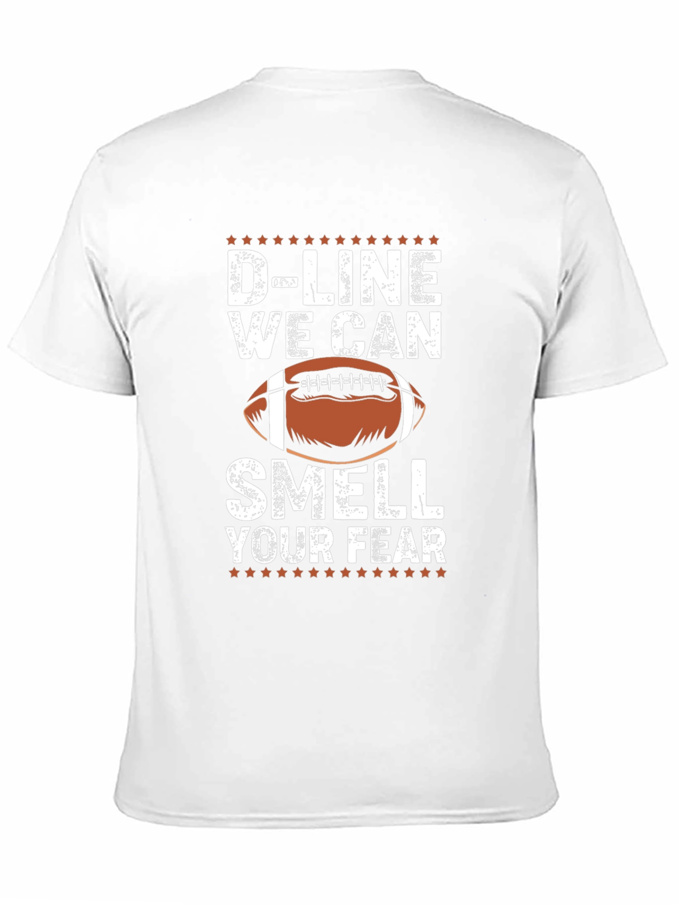 Black D-Line We Can Smell Your Fear Football T-Shirt view 11