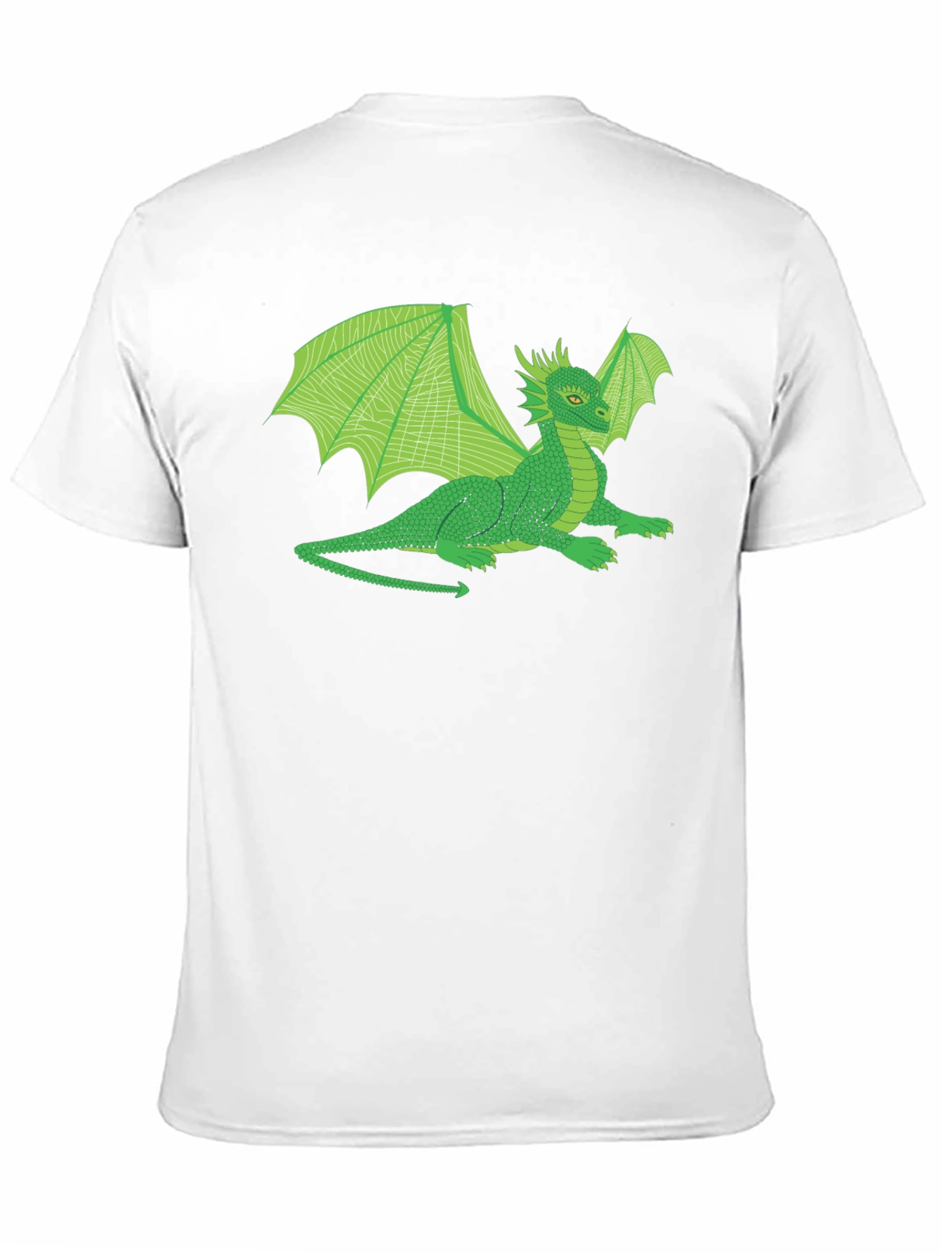 Black Green Dragon Graphic T-Shirt - Fantasy Creature Tee view 11