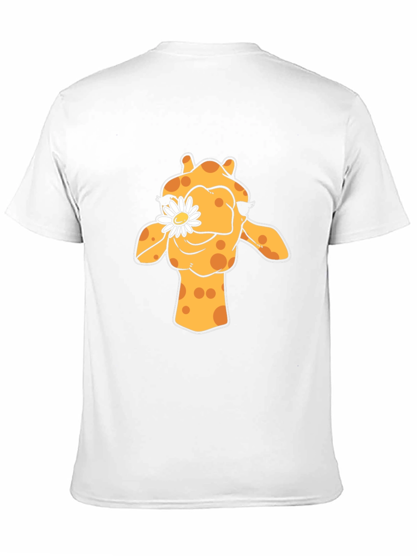 Black Giraffe Daisy Graphic Tee - Black Cotton T-Shirt view 11