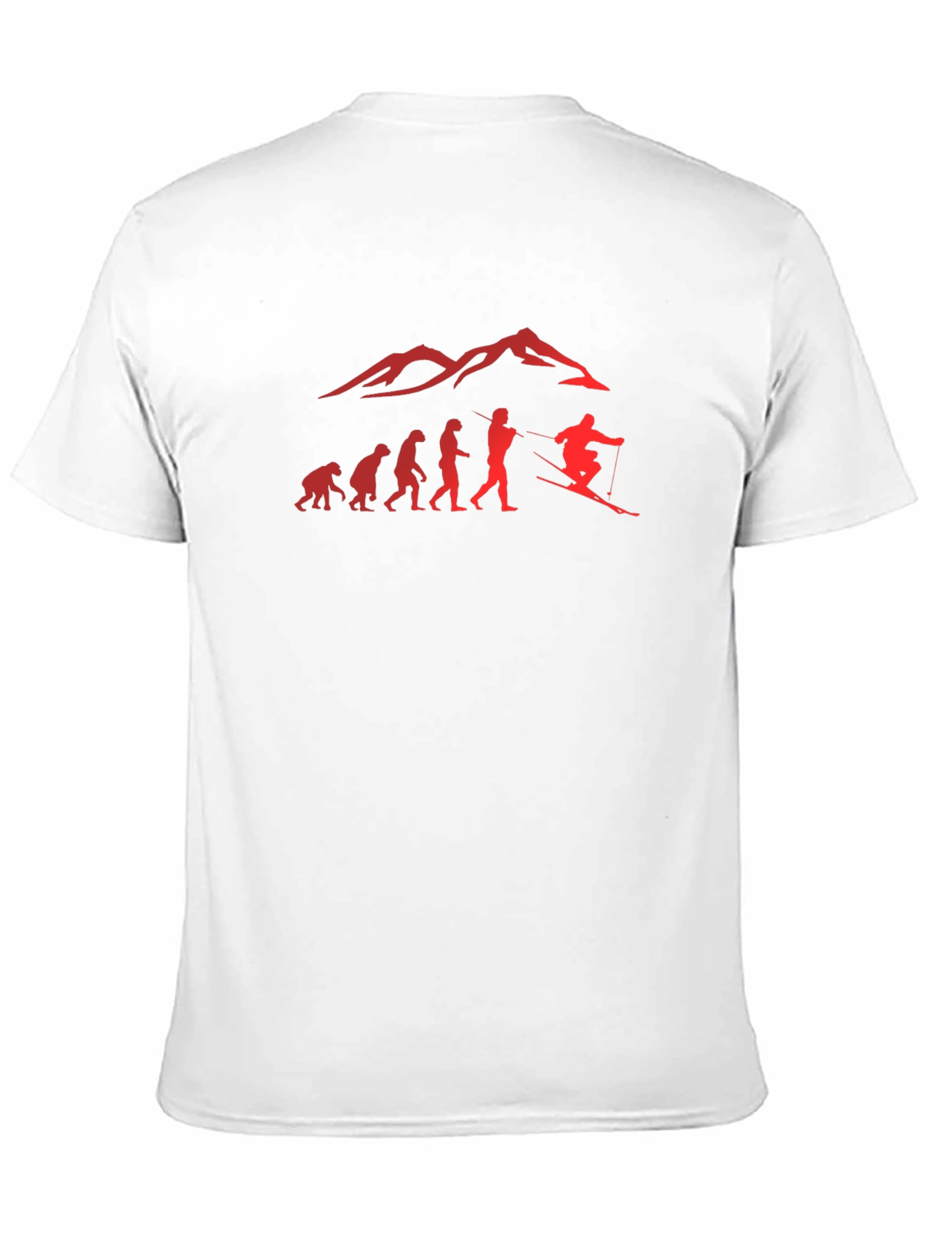 Black Evolution of Skiing Men's T-Shirt - Black view 11