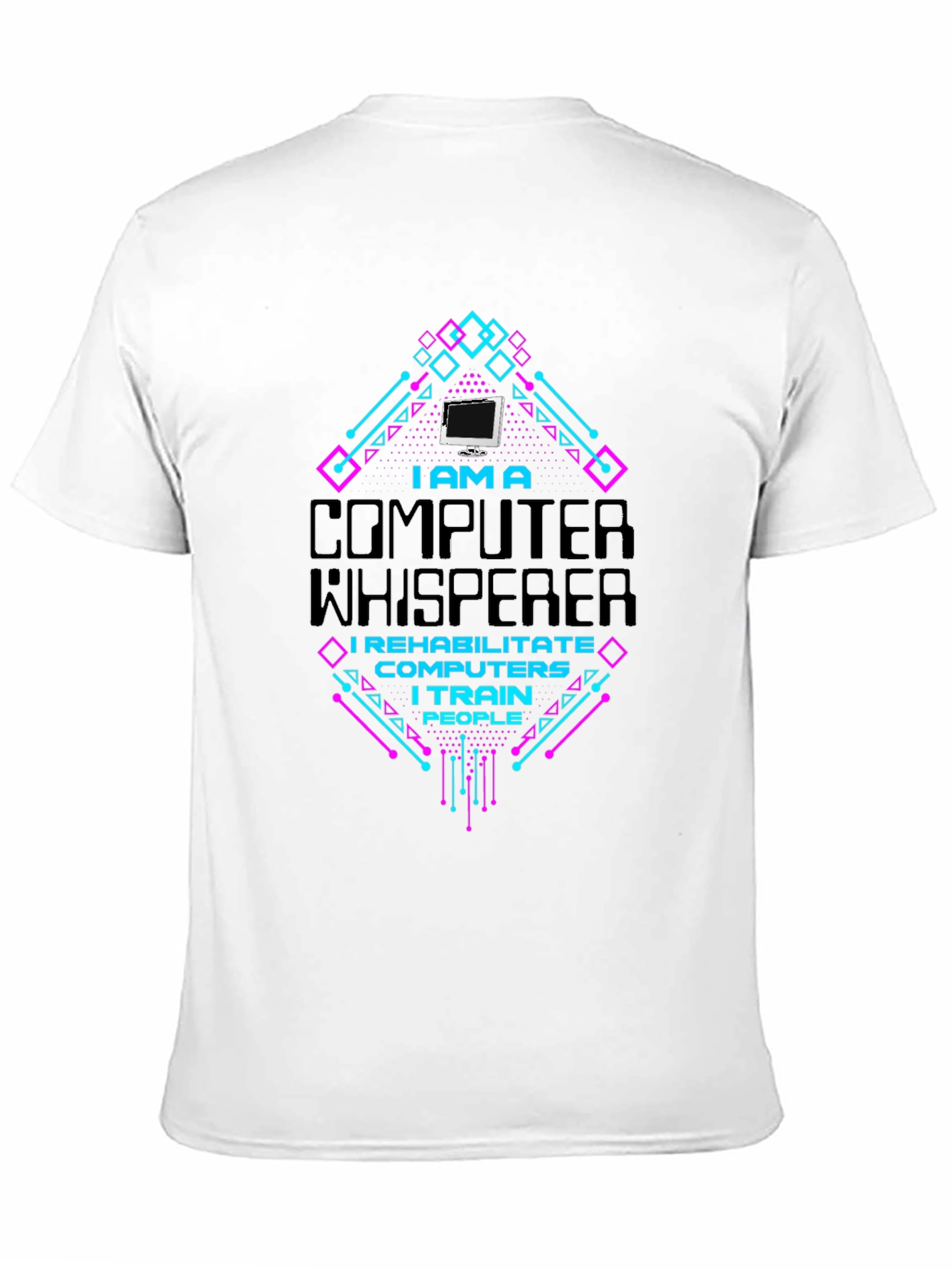 Black Computer Whisperer Graphic T-Shirt view 11
