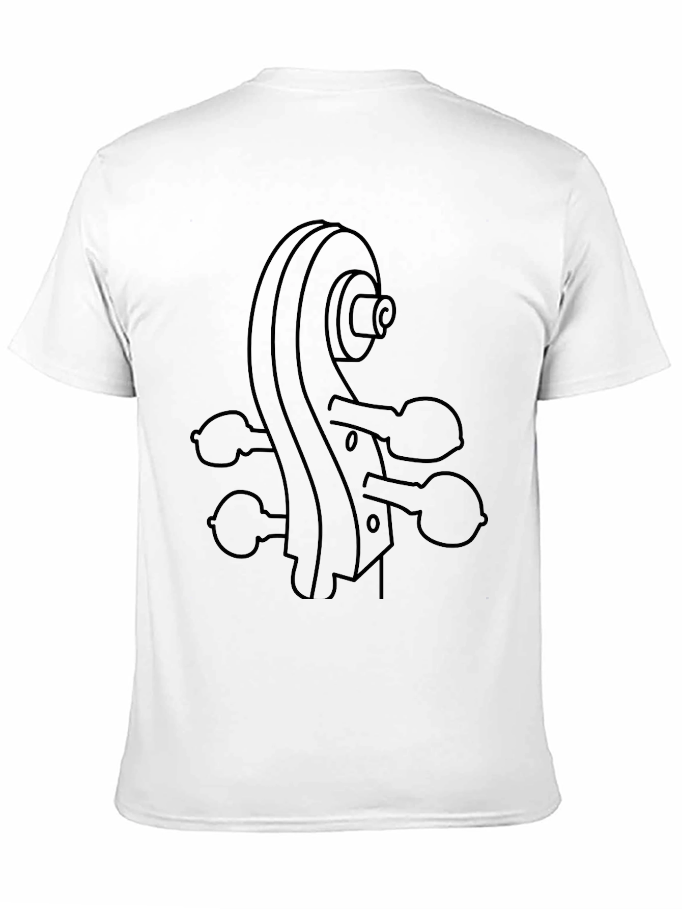 Black Cello Scroll Graphic T-Shirt - Musician's Apparel view 11