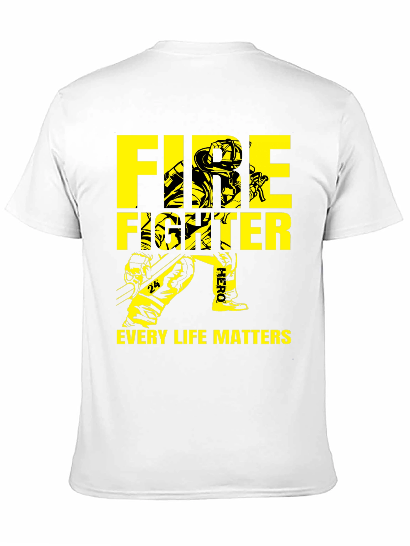 Black Firefighter Every Life Matters Graphic T-Shirt view 11