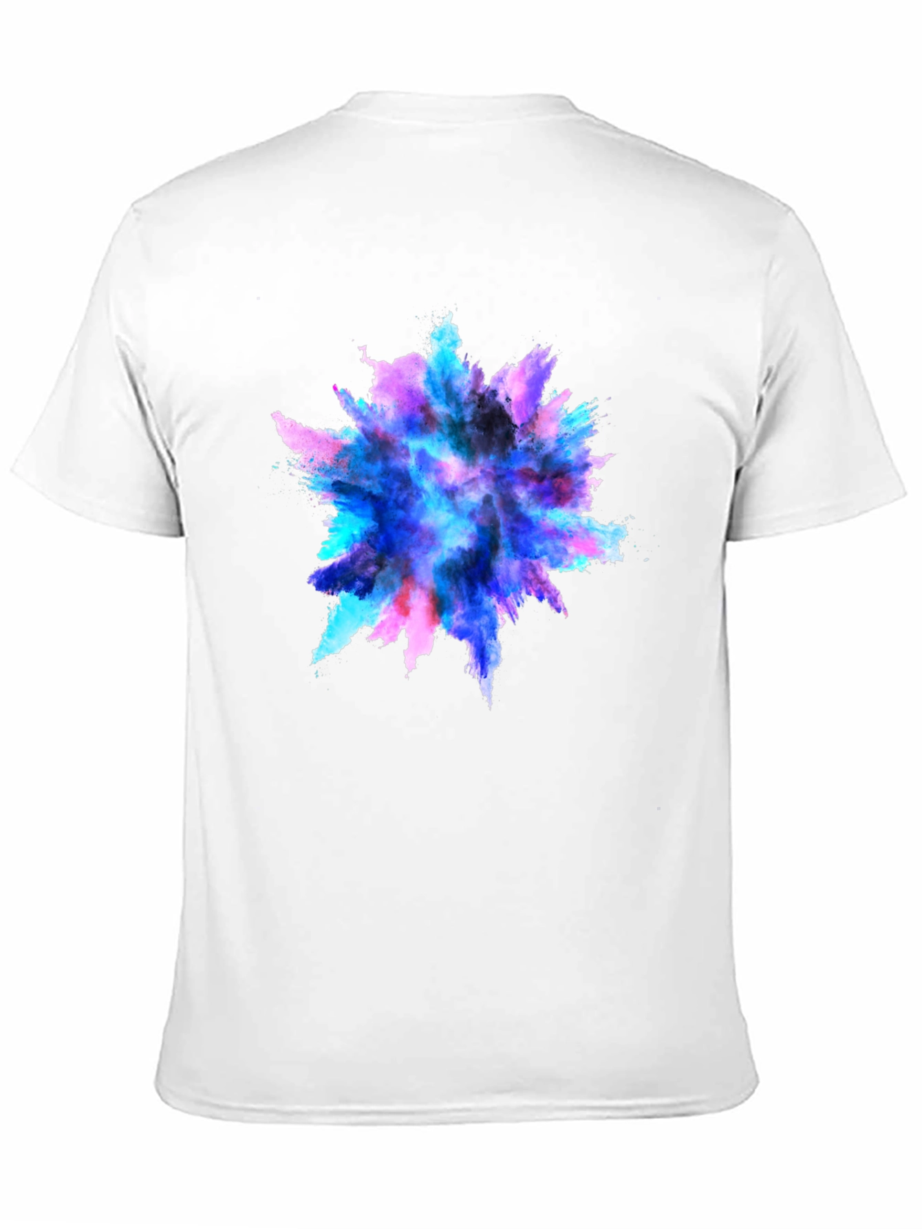 Black Colorful Burst Graphic Black T-Shirt view 11