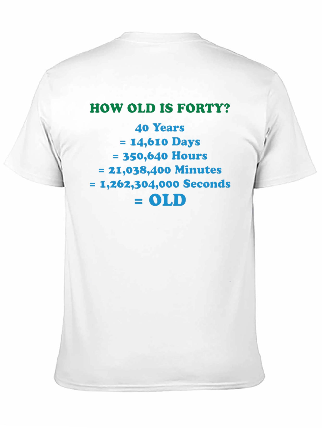 Black Funny 40th Birthday T-Shirt - How Old is Forty? view 11