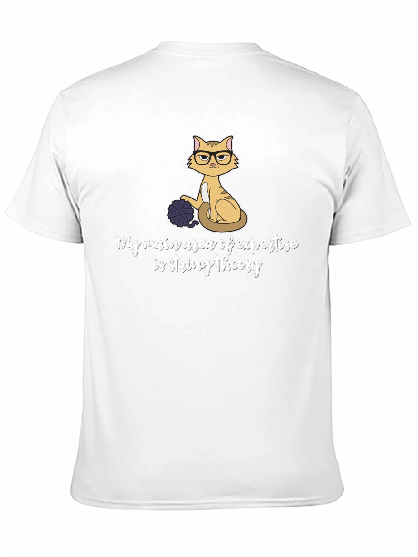 Black String Theory Cat T-Shirt view 11