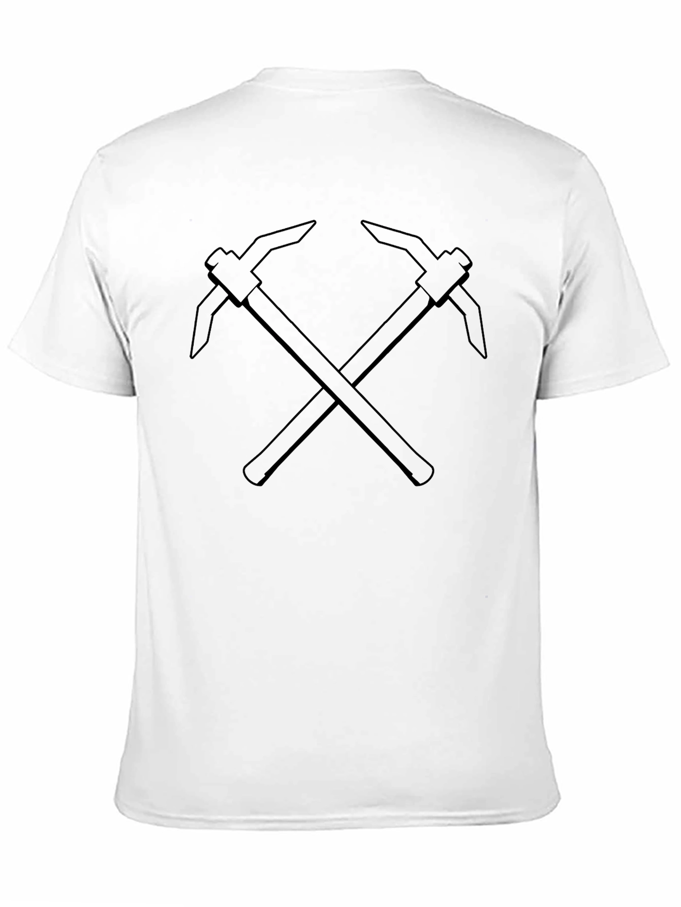 Black Crossed Pickaxes Black Graphic Tee view 11