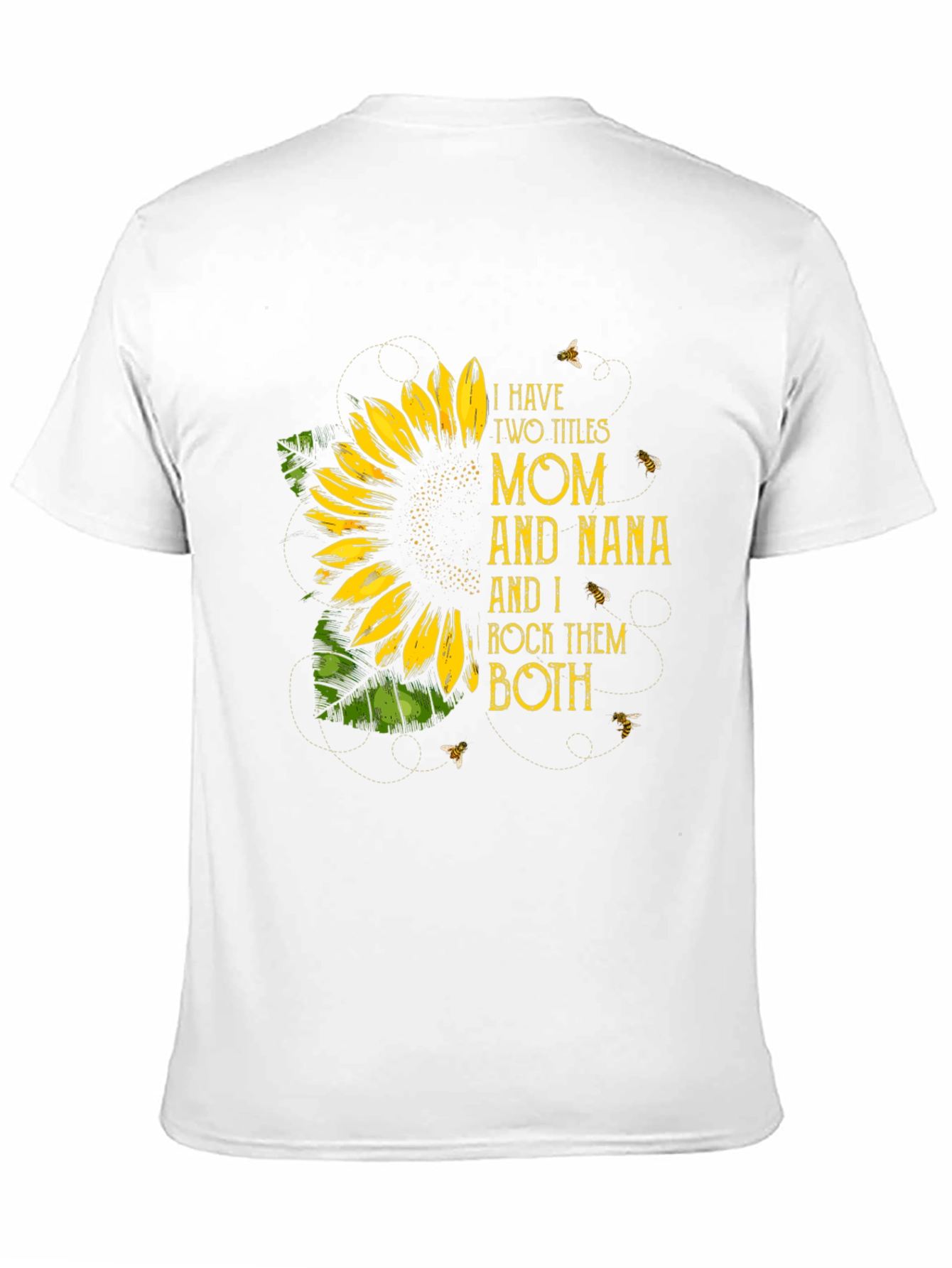 Black Mom and Nana Sunflower Graphic Tee view 11