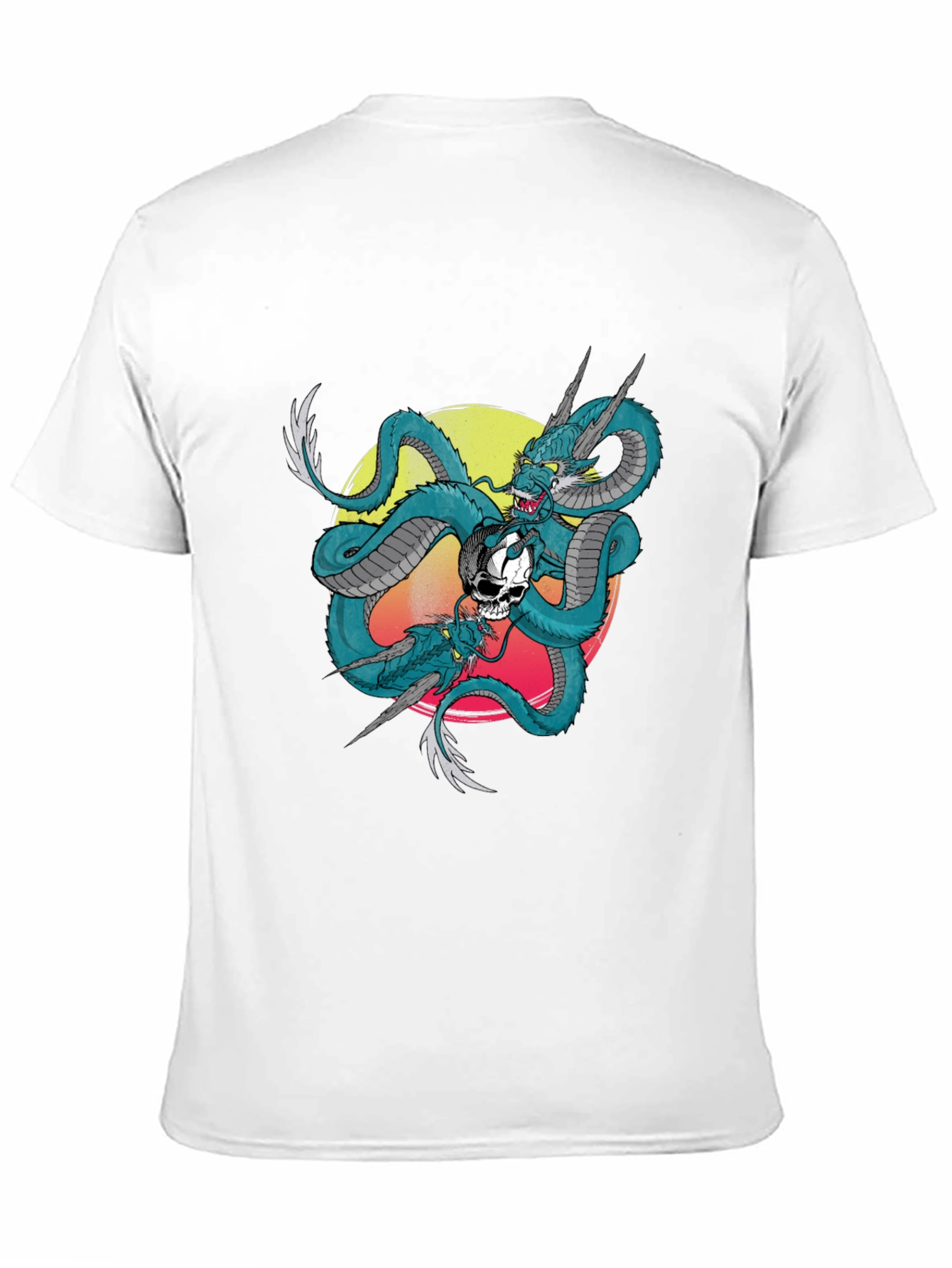 Black Dragon & Skull Graphic Tee - Unique Design view 11